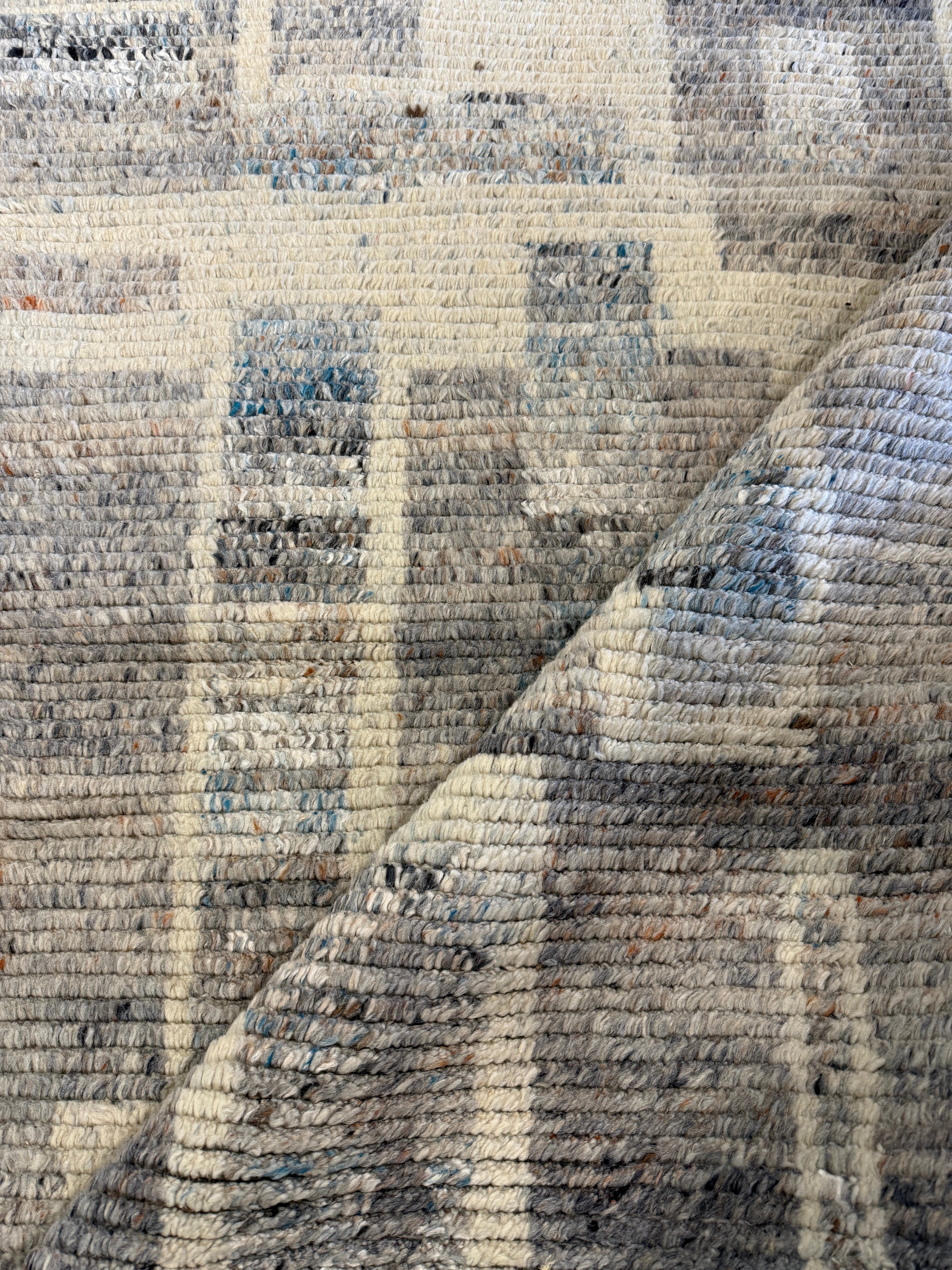 Rick 9.3x12 Hand-Knotted Natural Cut Pile