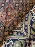 Amanda Bolger 6.5x9.1 Navy and Red Hand-Knotted Persian Rug