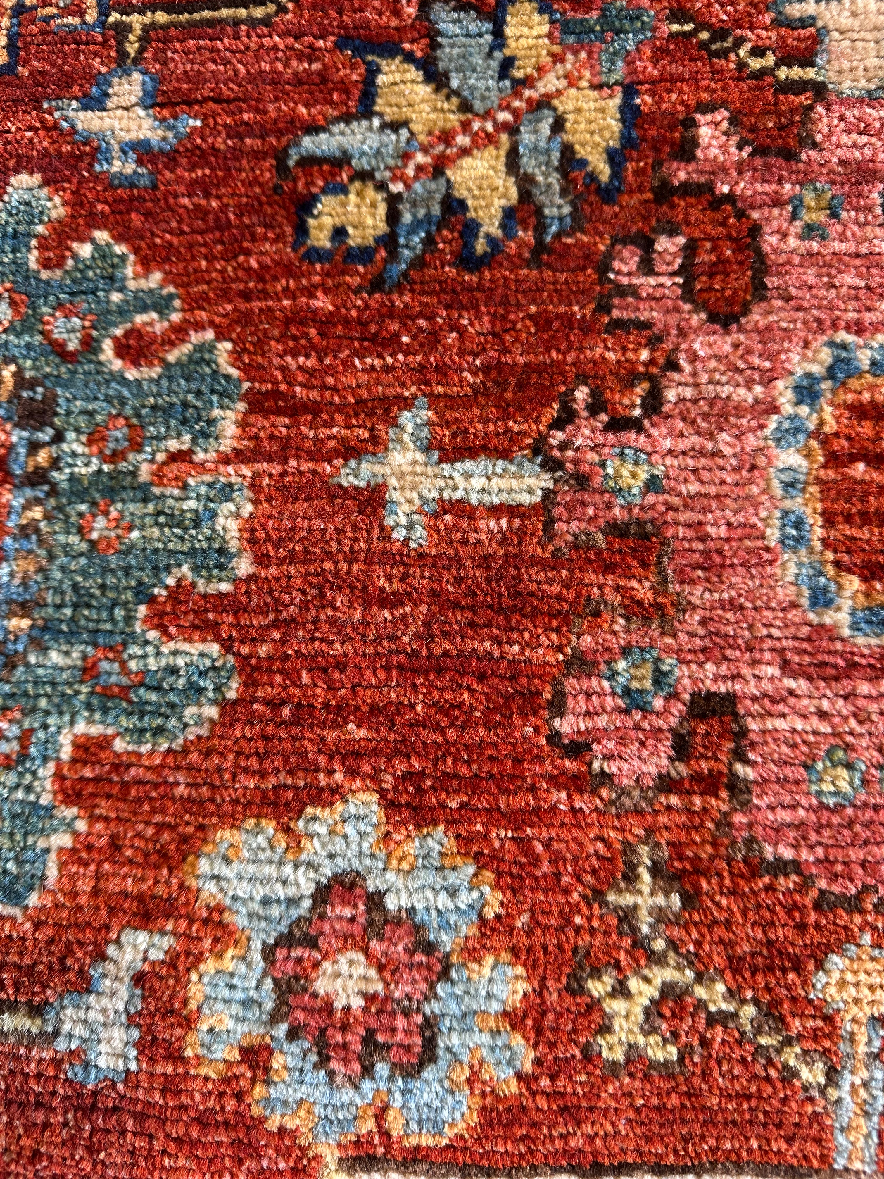 Olivia Dame 3.2x4.10 Red Hand-Knotted Humna Rug