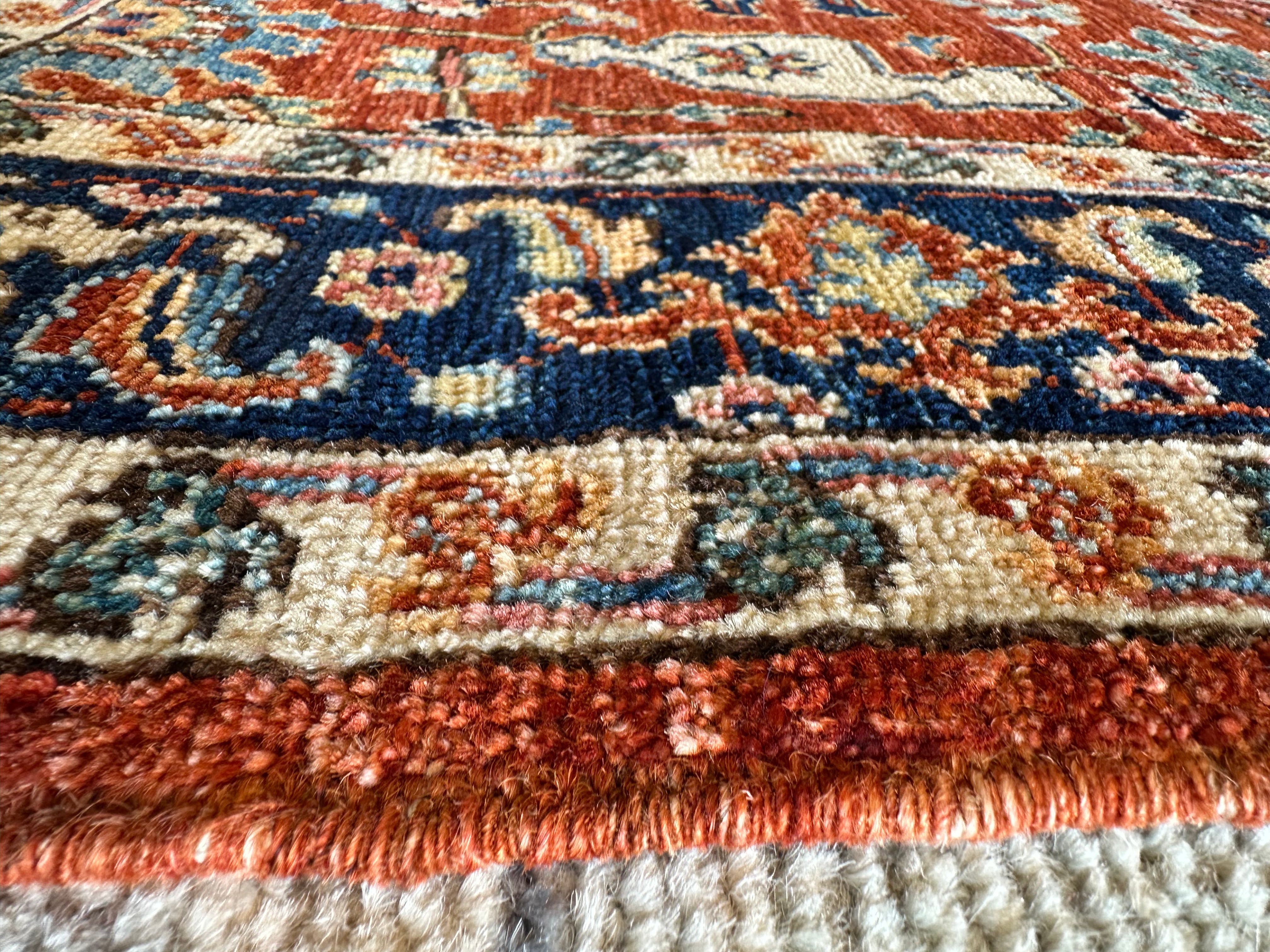 Olivia Dame 3.2x4.10 Red Hand-Knotted Humna Rug