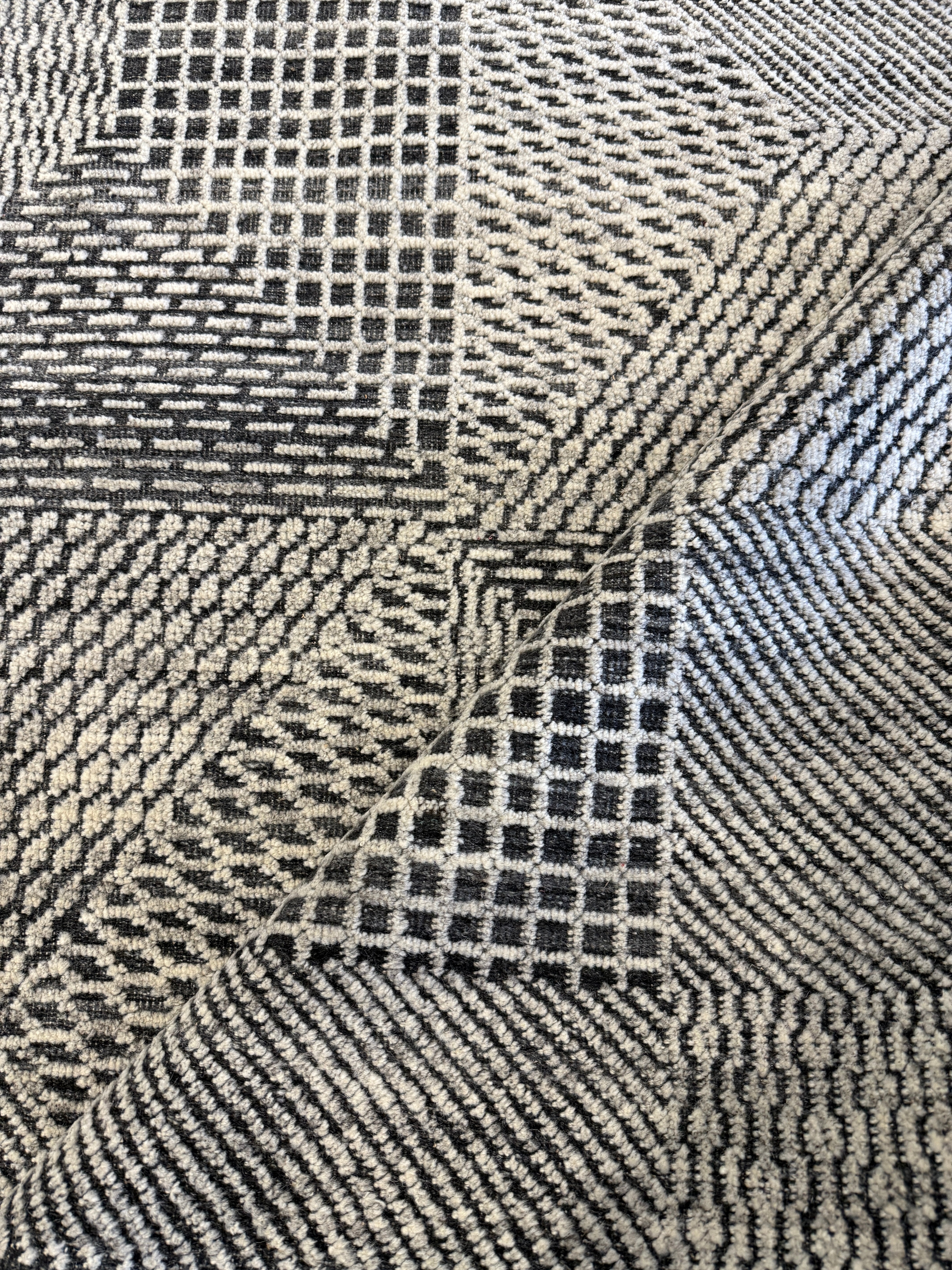 Eli 9.3x12 Hand-Knotted Dark Grey & Grey Modern