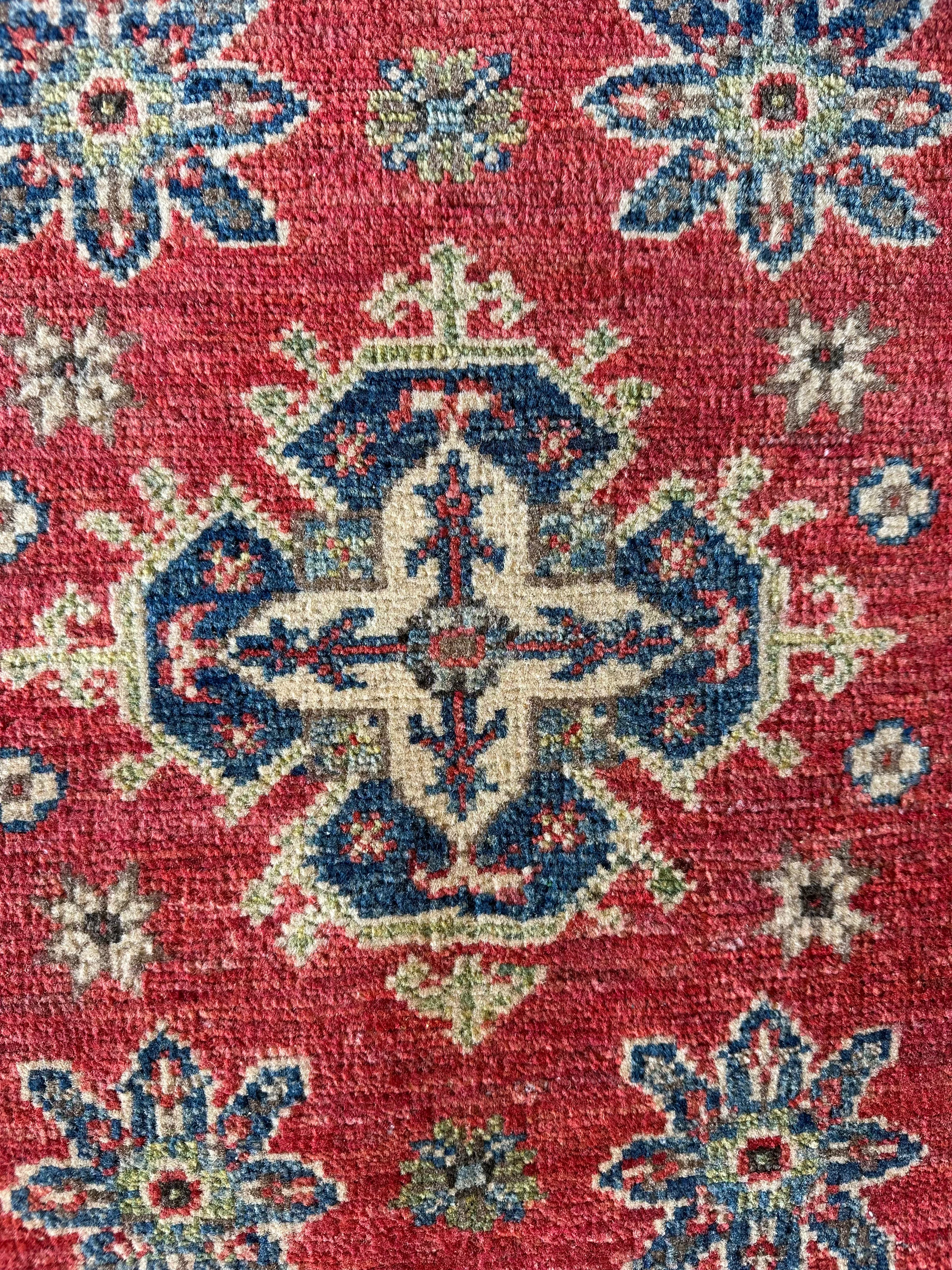 Brooke Jaye Taylor 2x2.11 Red Hand-Knotted Kazak Rug