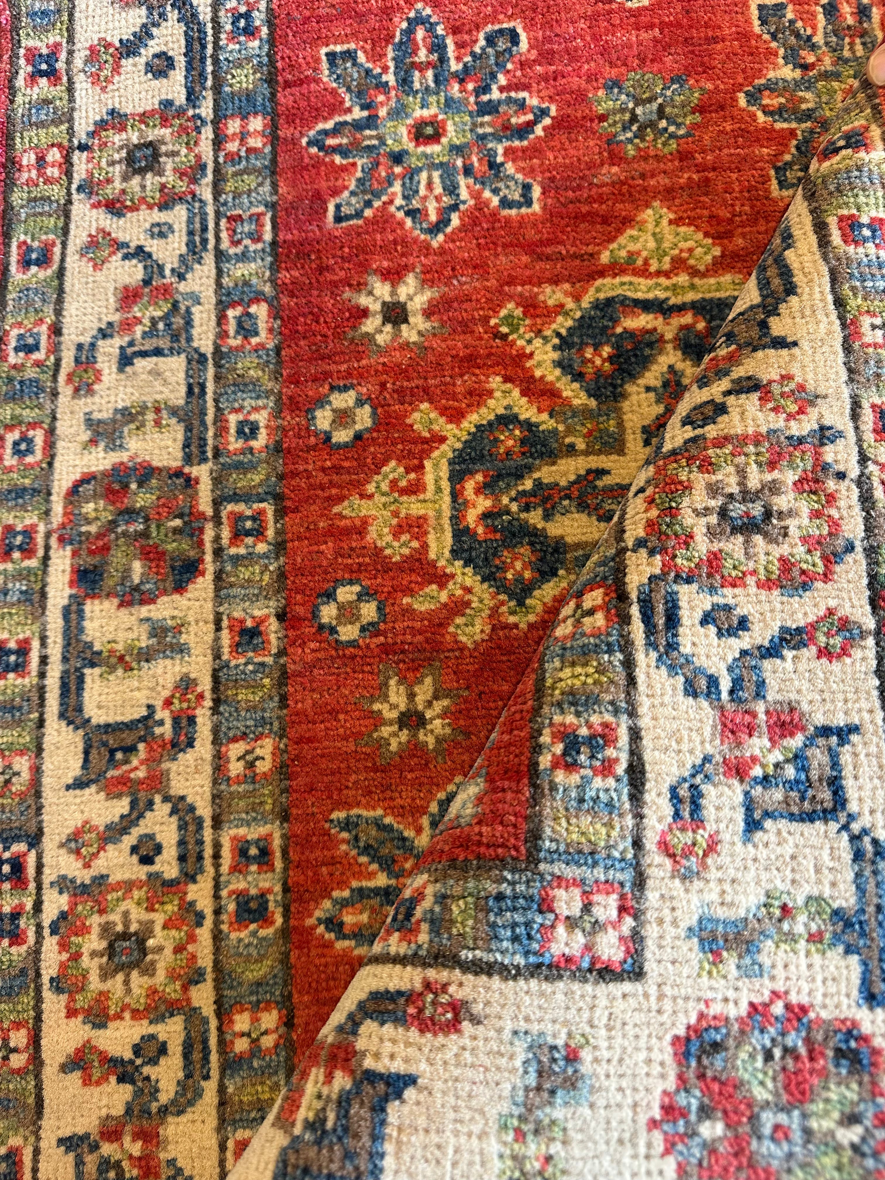 Brooke Jaye Taylor 2x2.11 Red Hand-Knotted Kazak Rug