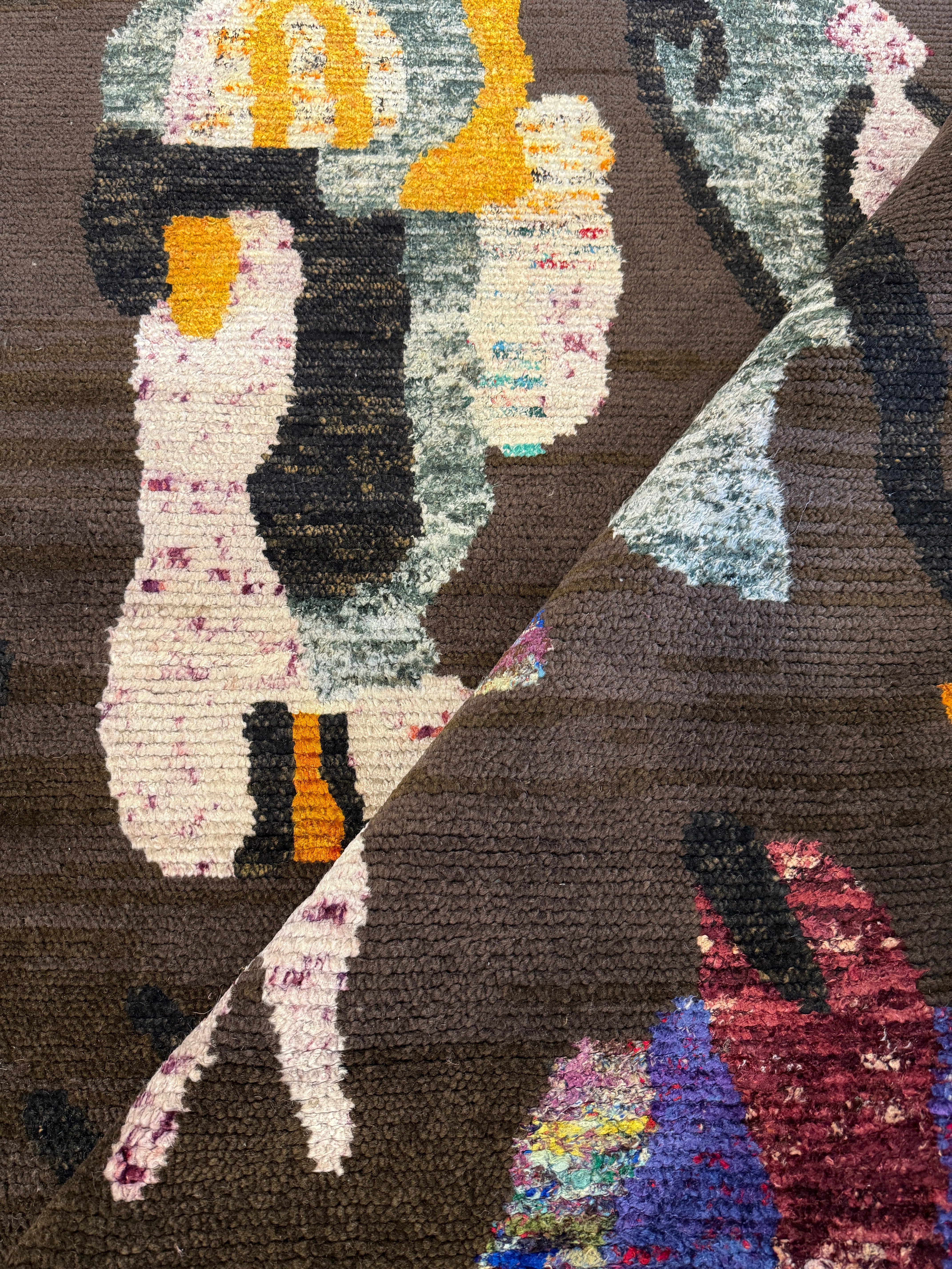 James Wolk 9x12 Colorful Hand-Knotted Modern Rug