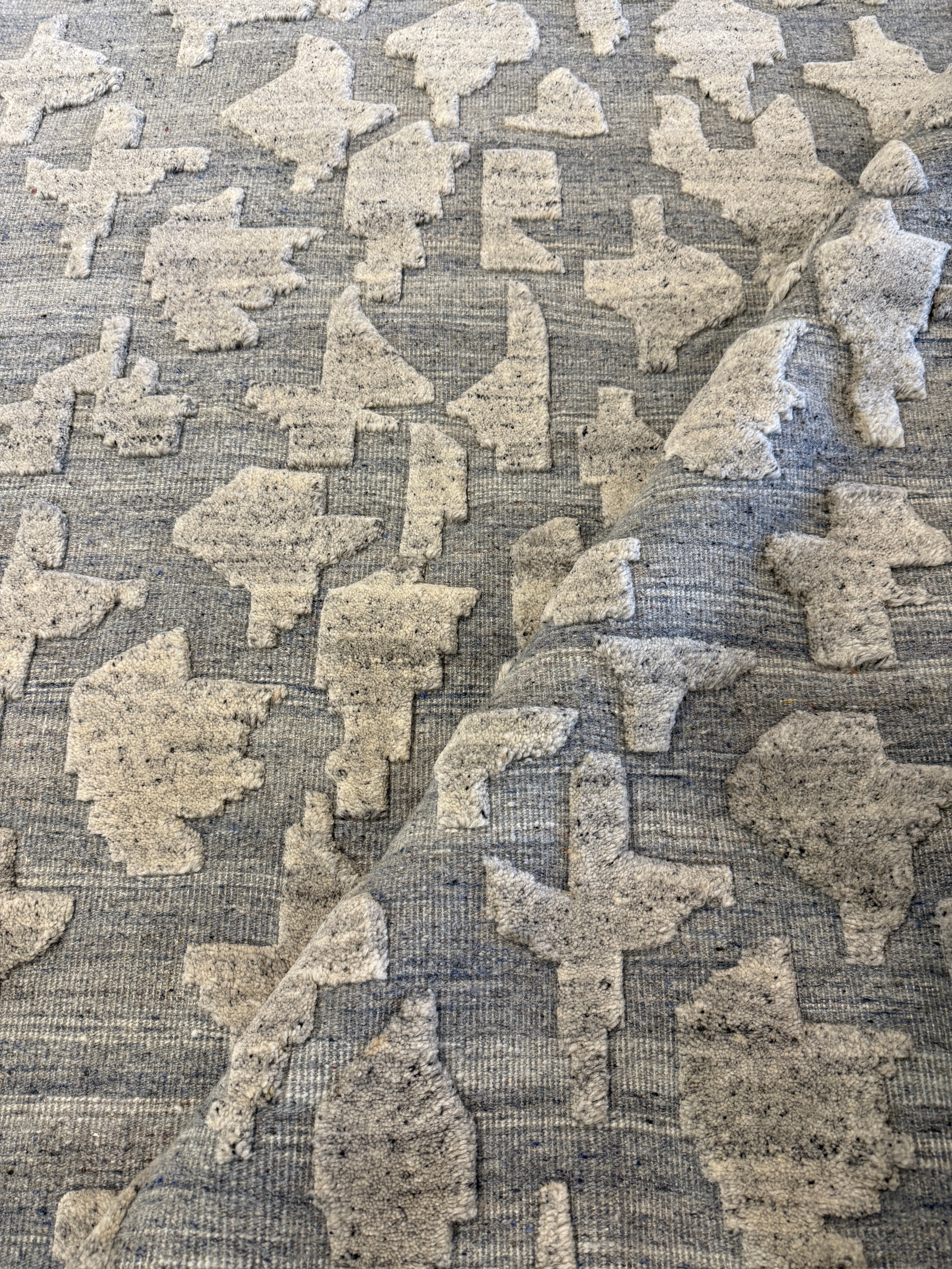 Messed with Texas 9x12 Hand-Knotted Modern Abstract Rug