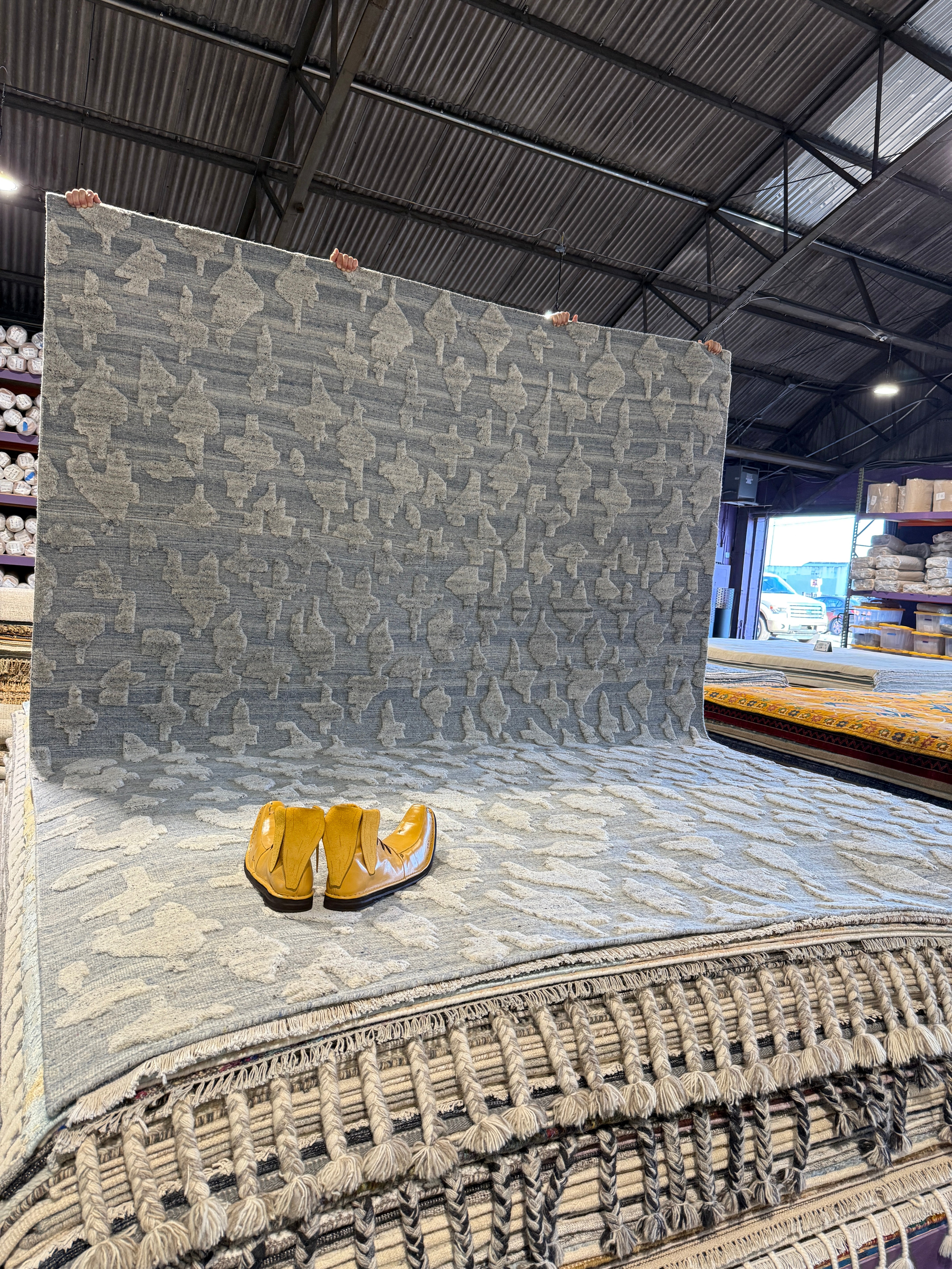 Messed with Texas 9x12 Hand-Knotted Modern Abstract Rug