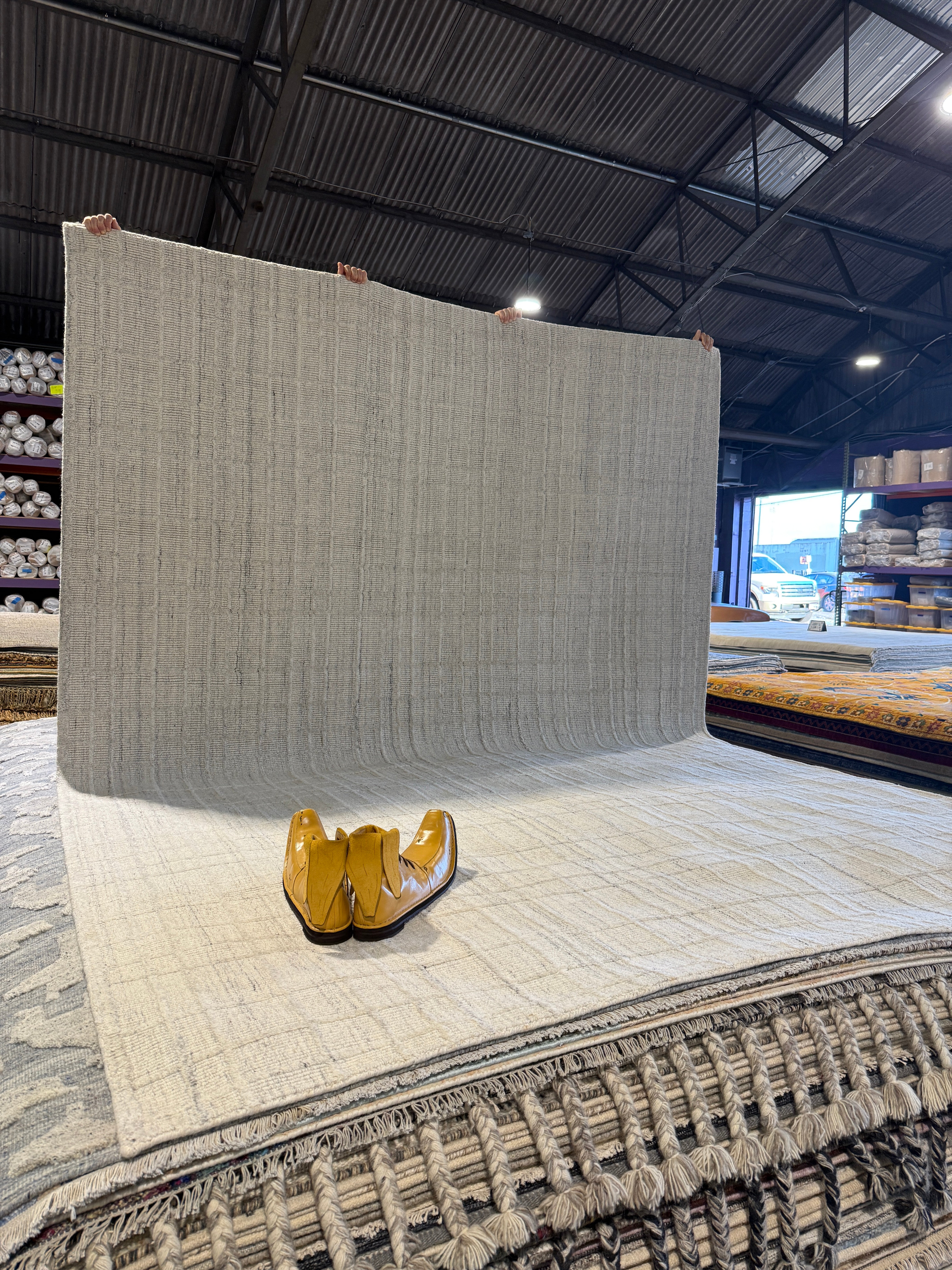 Marc 8.3x11.6 Hand-Knotted Grey & Silver Modern