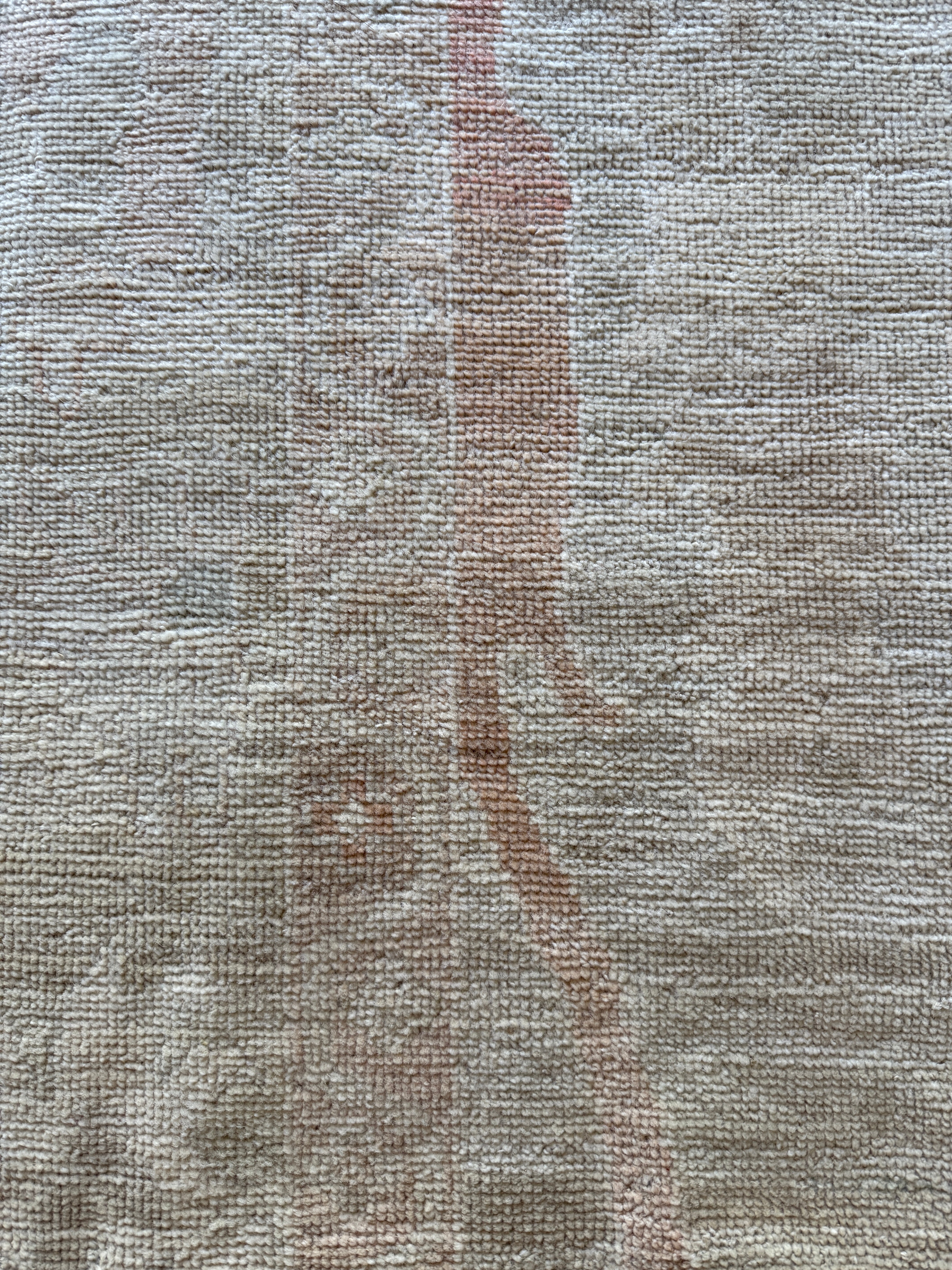 Zoe McGrady 9.2x12.2 Cream and Light Pink Whitewashed Afghani Oushak