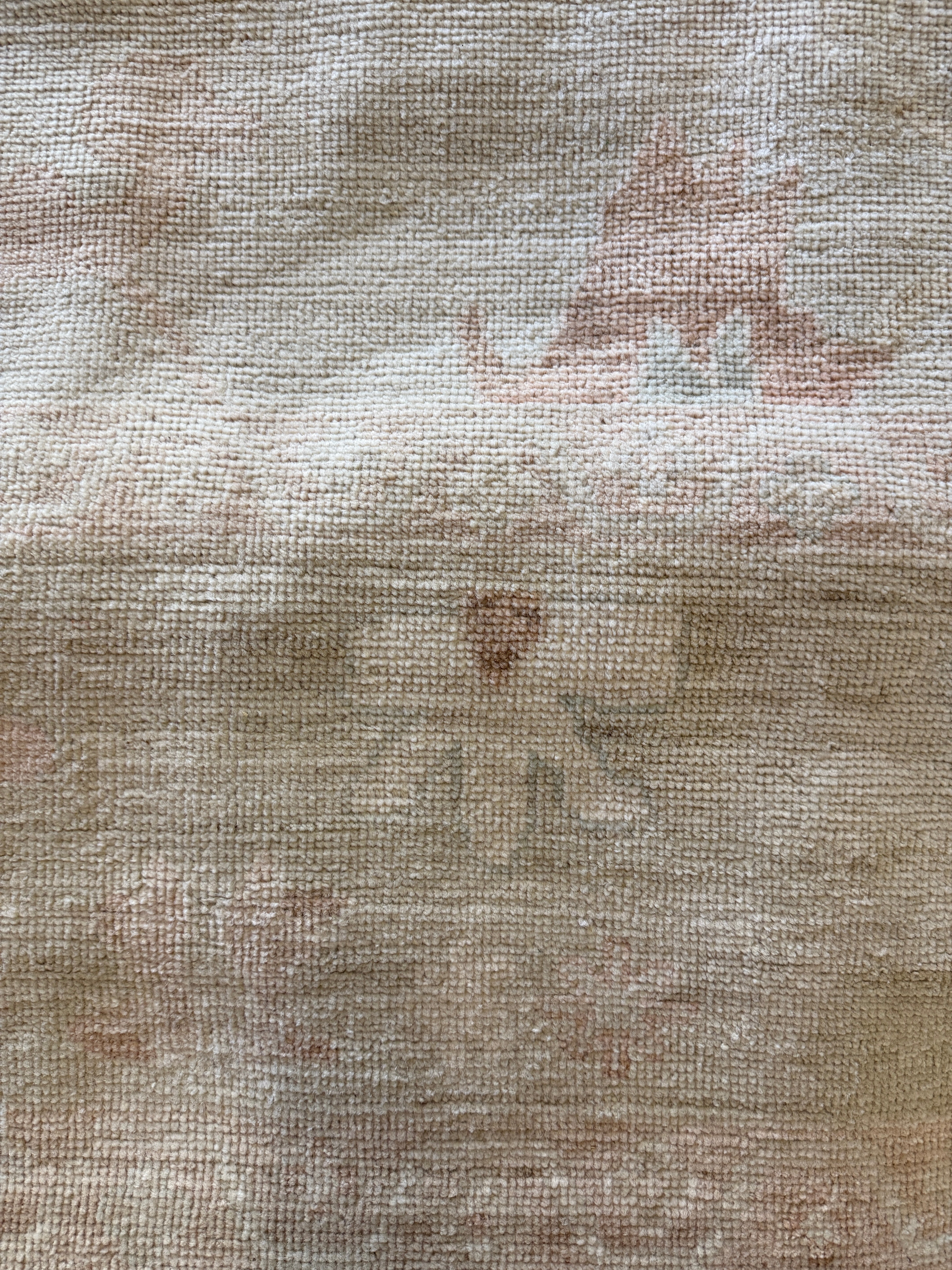 Zoe McGrady 9.2x12.2 Cream and Light Pink Whitewashed Afghani Oushak