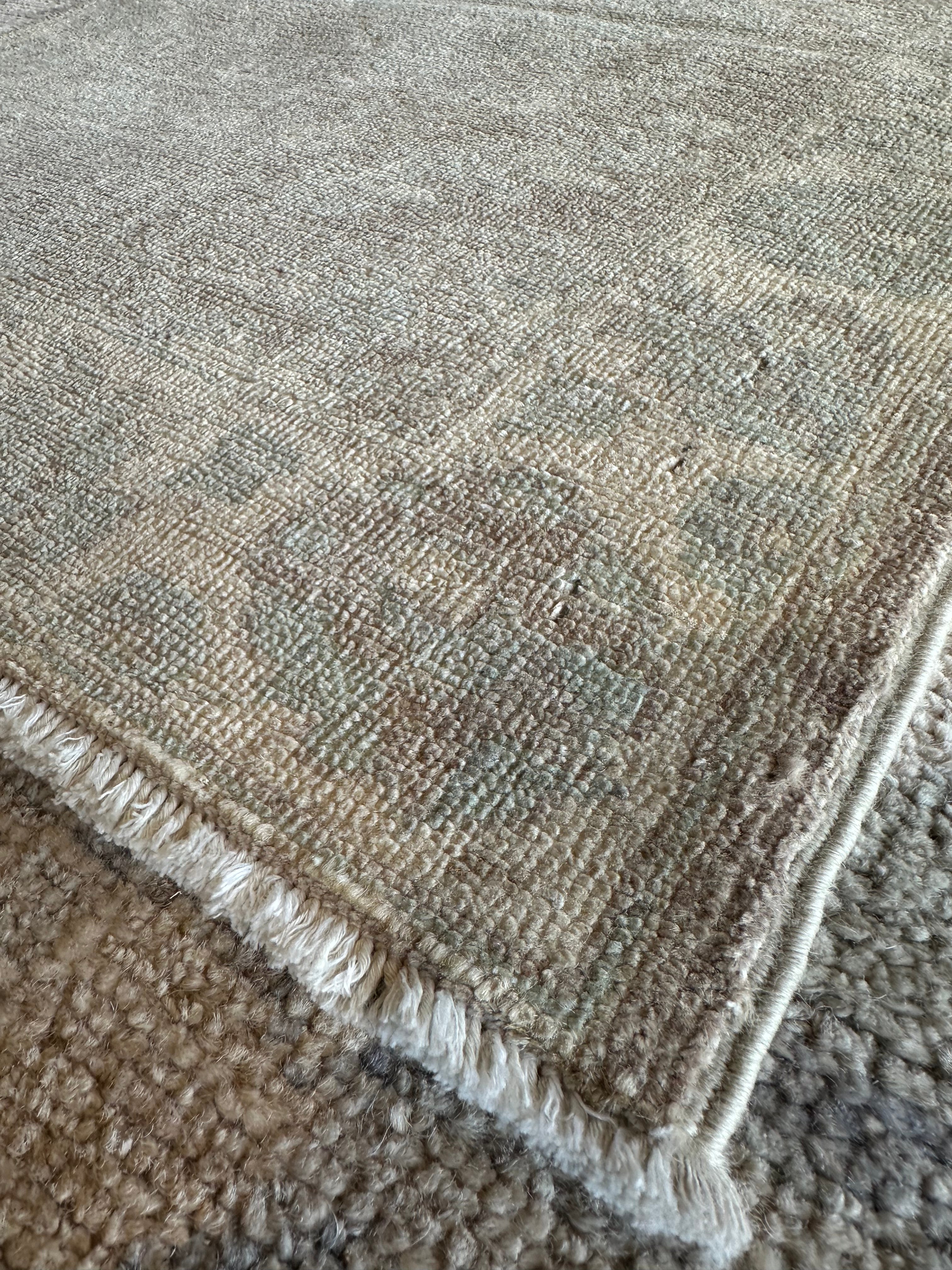 Jenni Thomasson 2x2.11 Beige Hand-Knotted Farhan Rug