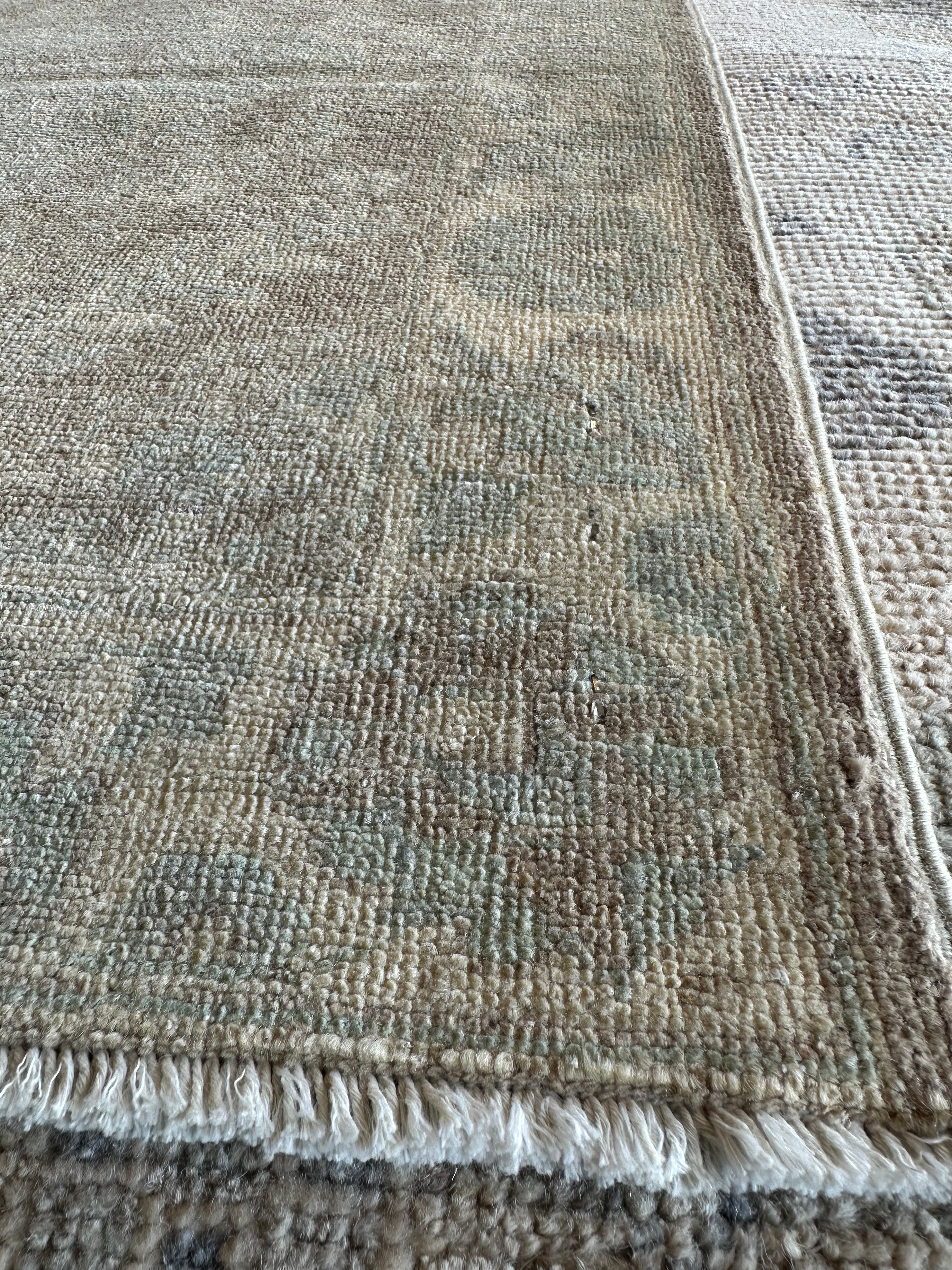 Jenni Thomasson 2x2.11 Beige Hand-Knotted Farhan Rug