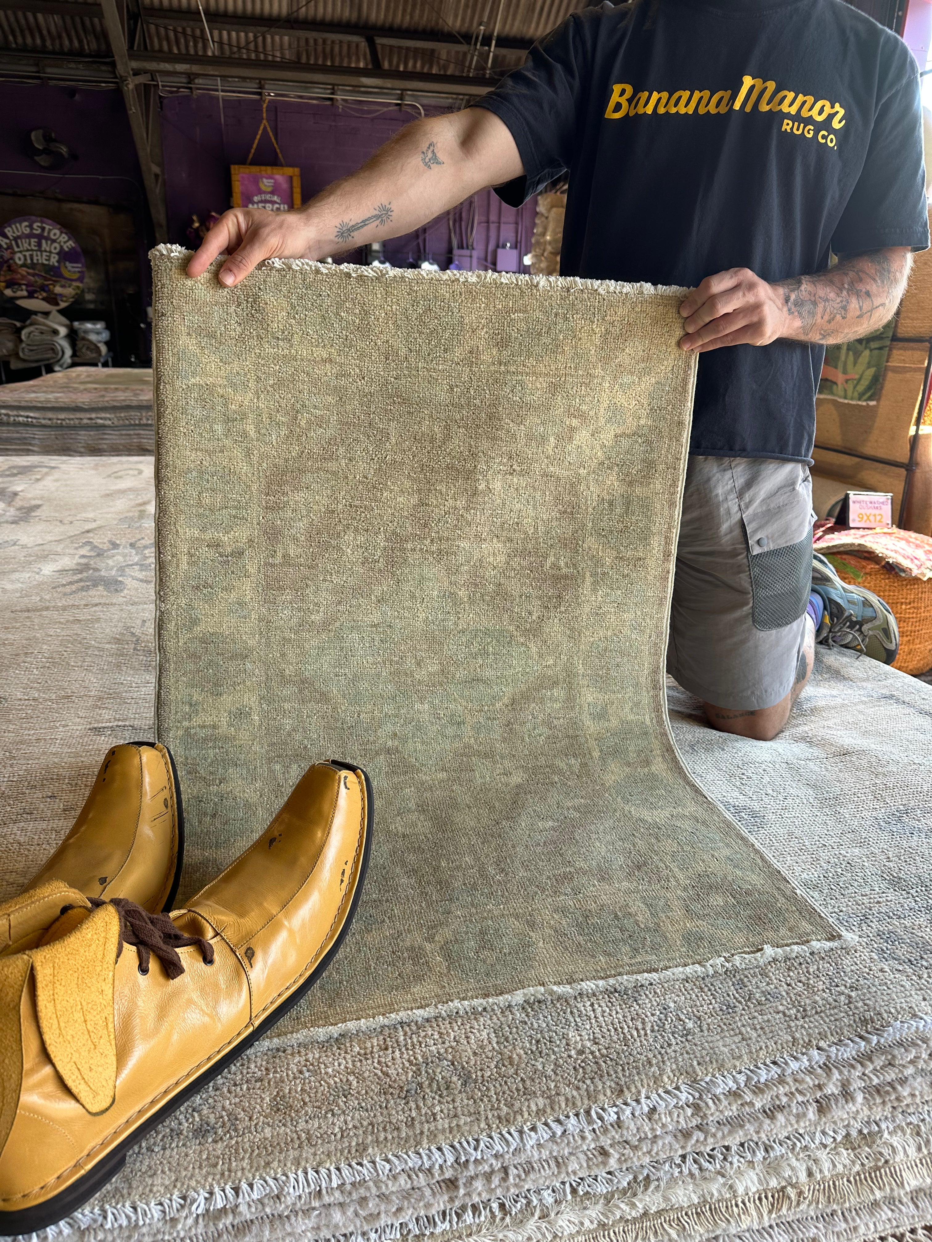 Jenni Thomasson 2x2.11 Beige Hand-Knotted Farhan Rug