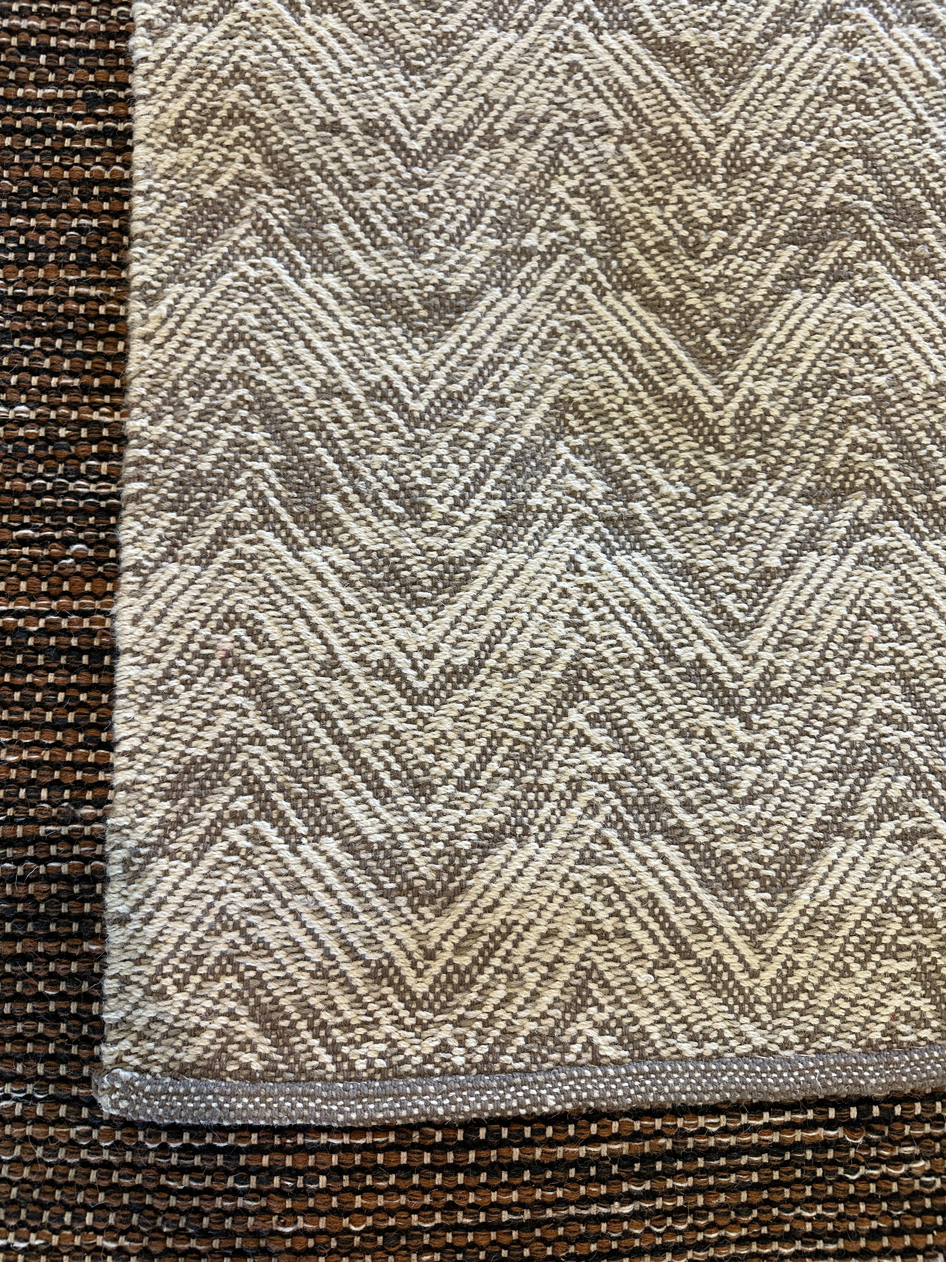 Crescent City 5.3x8 Handwoven Grey Modern Durrie