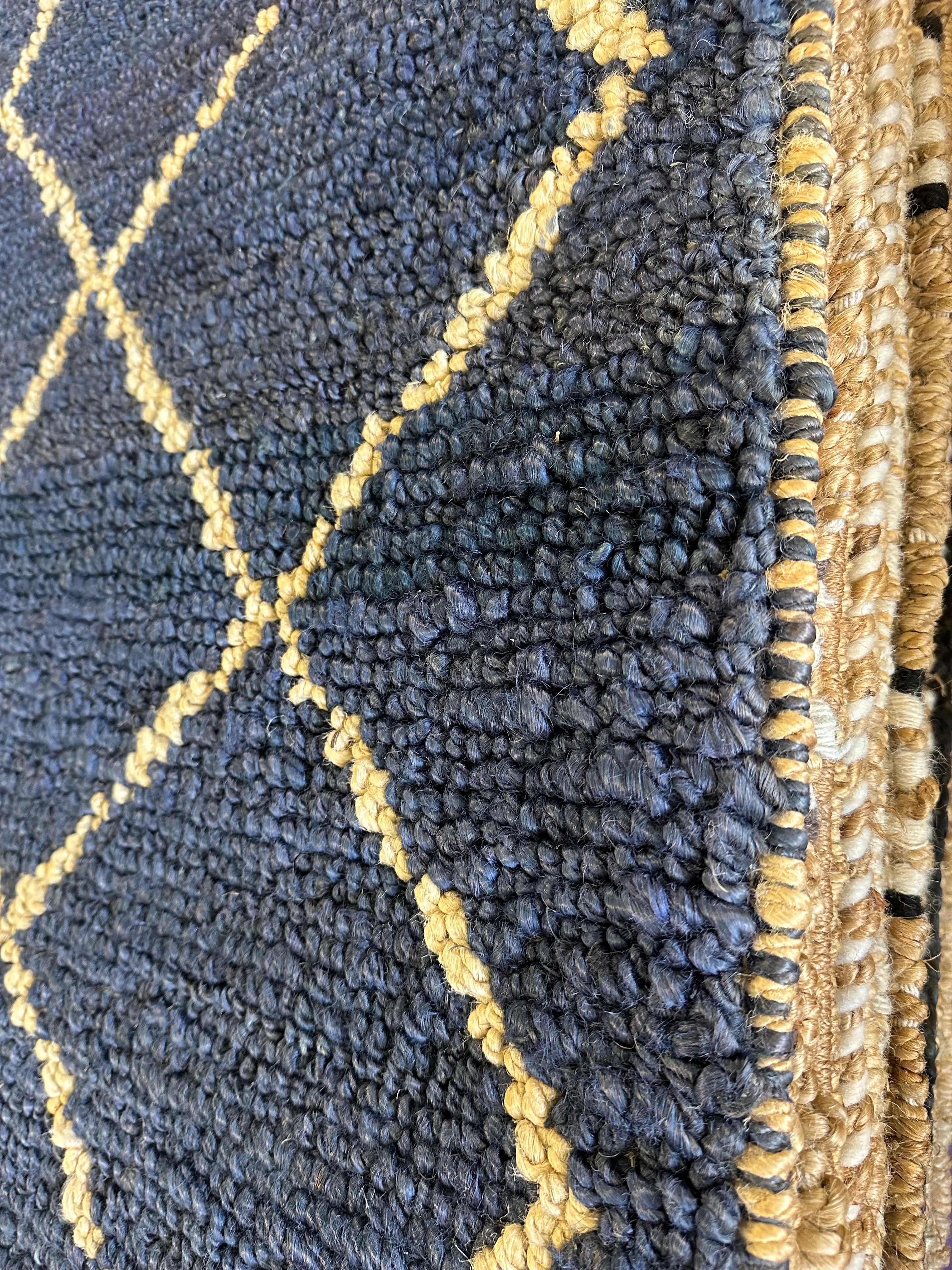 Nerina 8x10 Blue Modern Handwoven Jute Rug