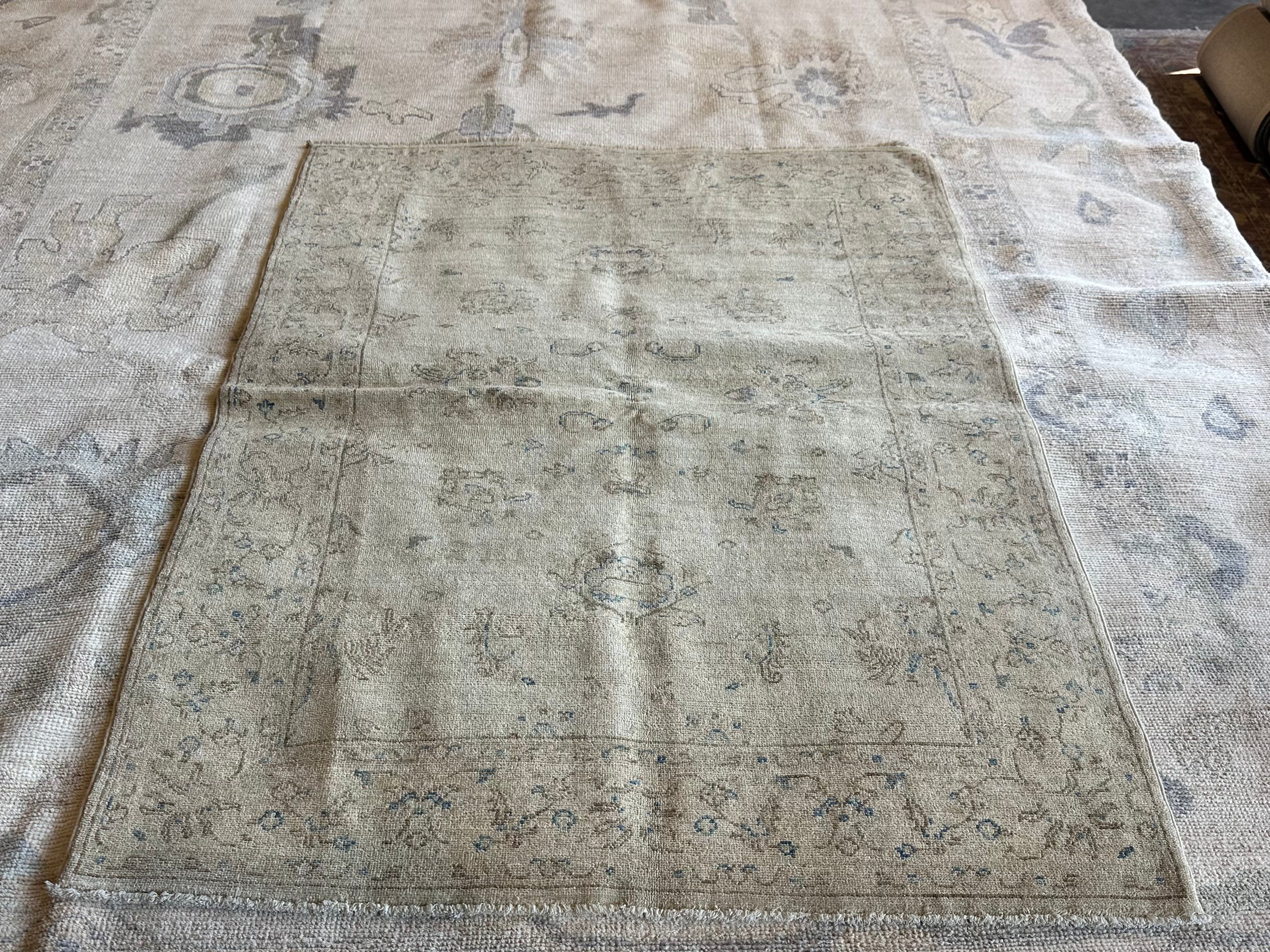 Heather Ray 3.10x5.9 Beige Hand-Knotted Farhan Rug