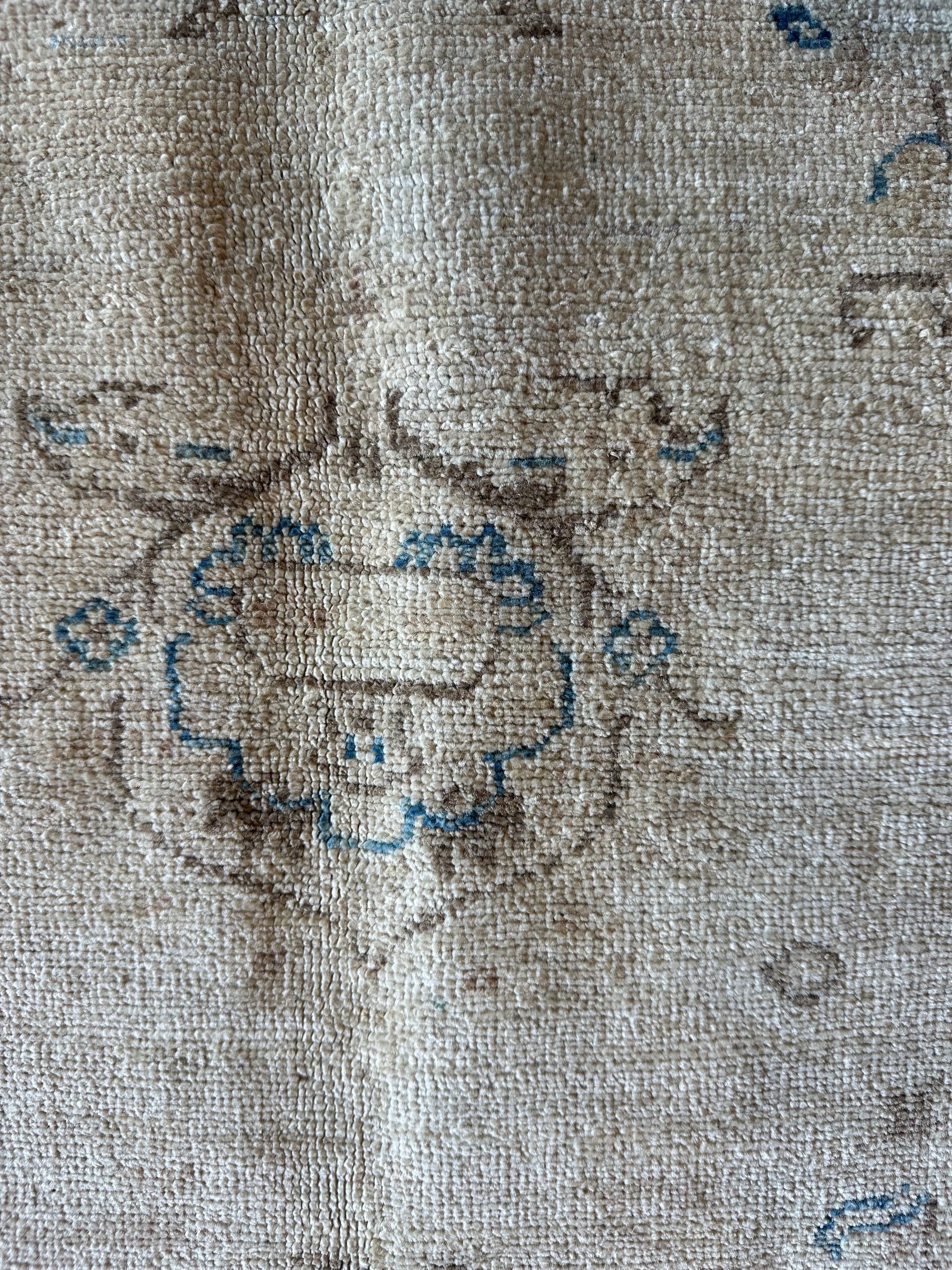 Heather Ray 3.10x5.9 Beige Hand-Knotted Farhan Rug