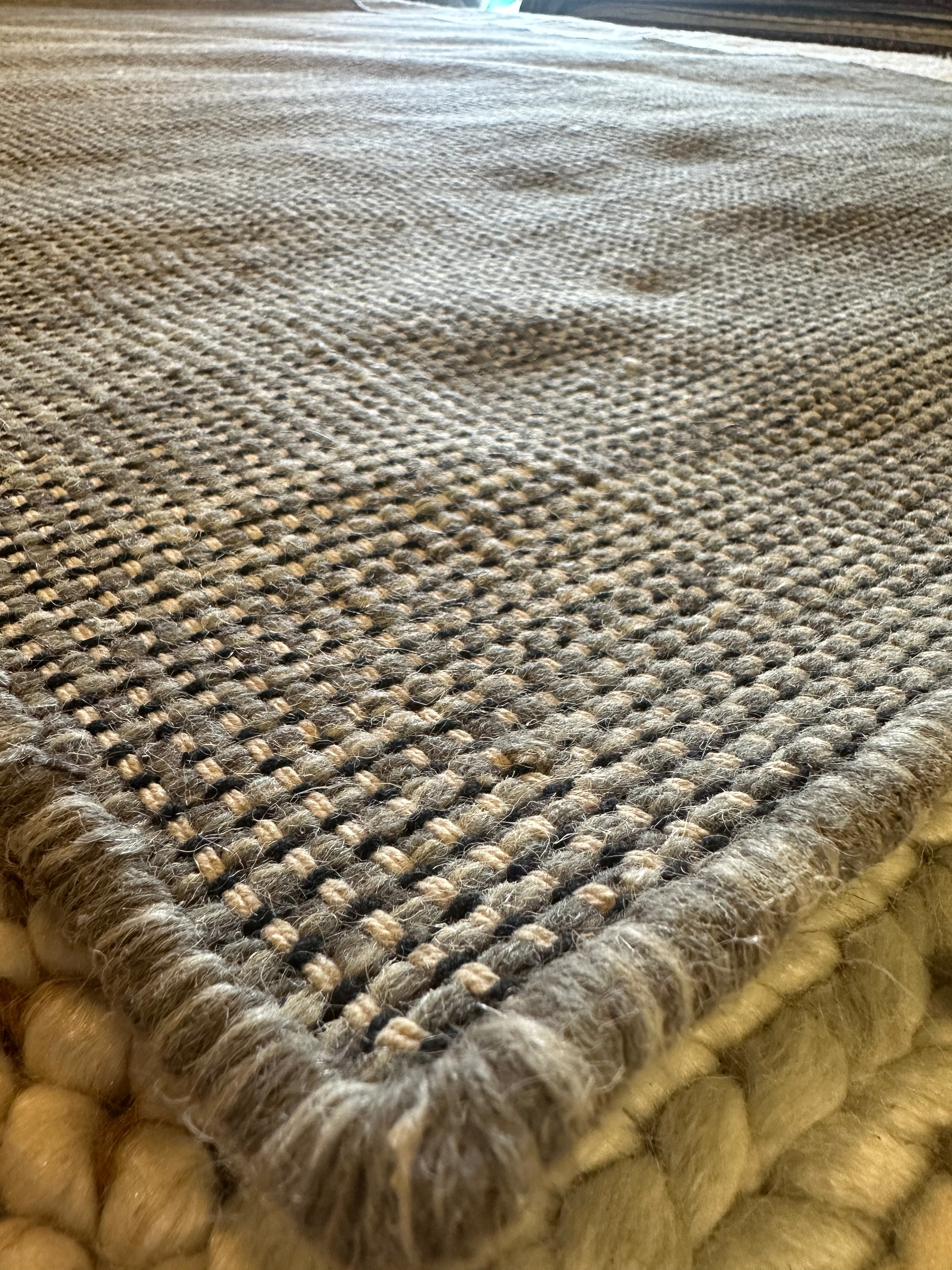 Dionysus 5.3x7.3 Handwoven Grey Textured Durrie