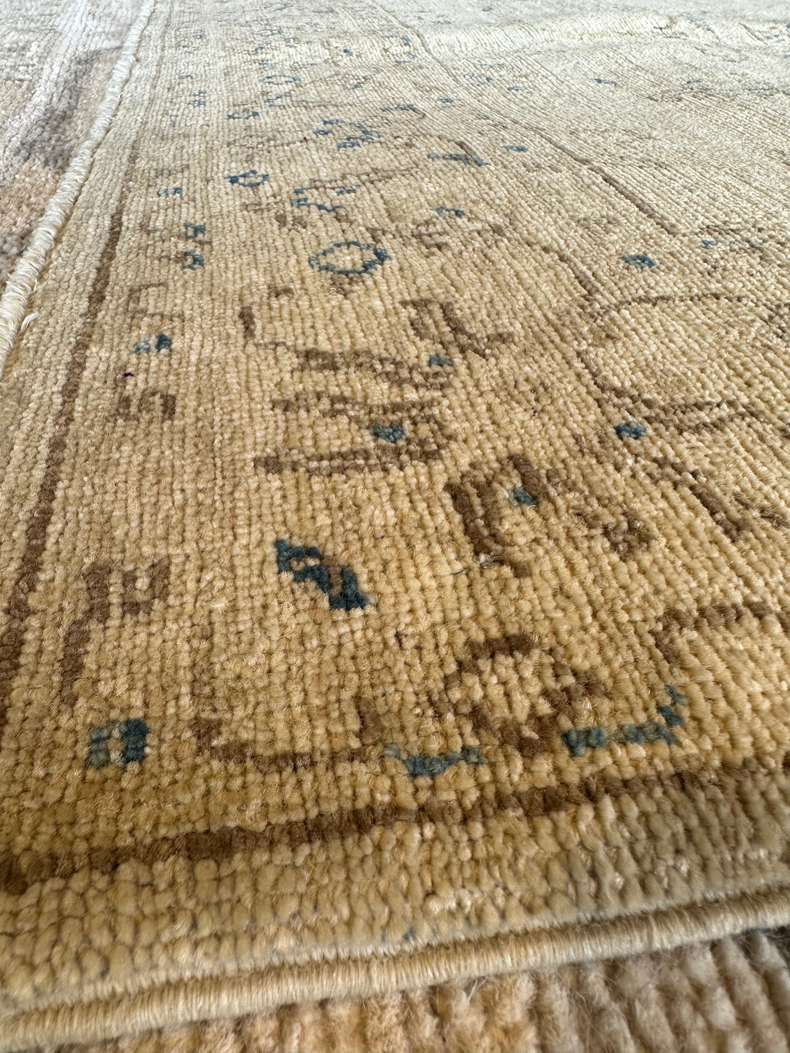 Heather Ray 3.10x5.9 Beige Hand-Knotted Farhan Rug