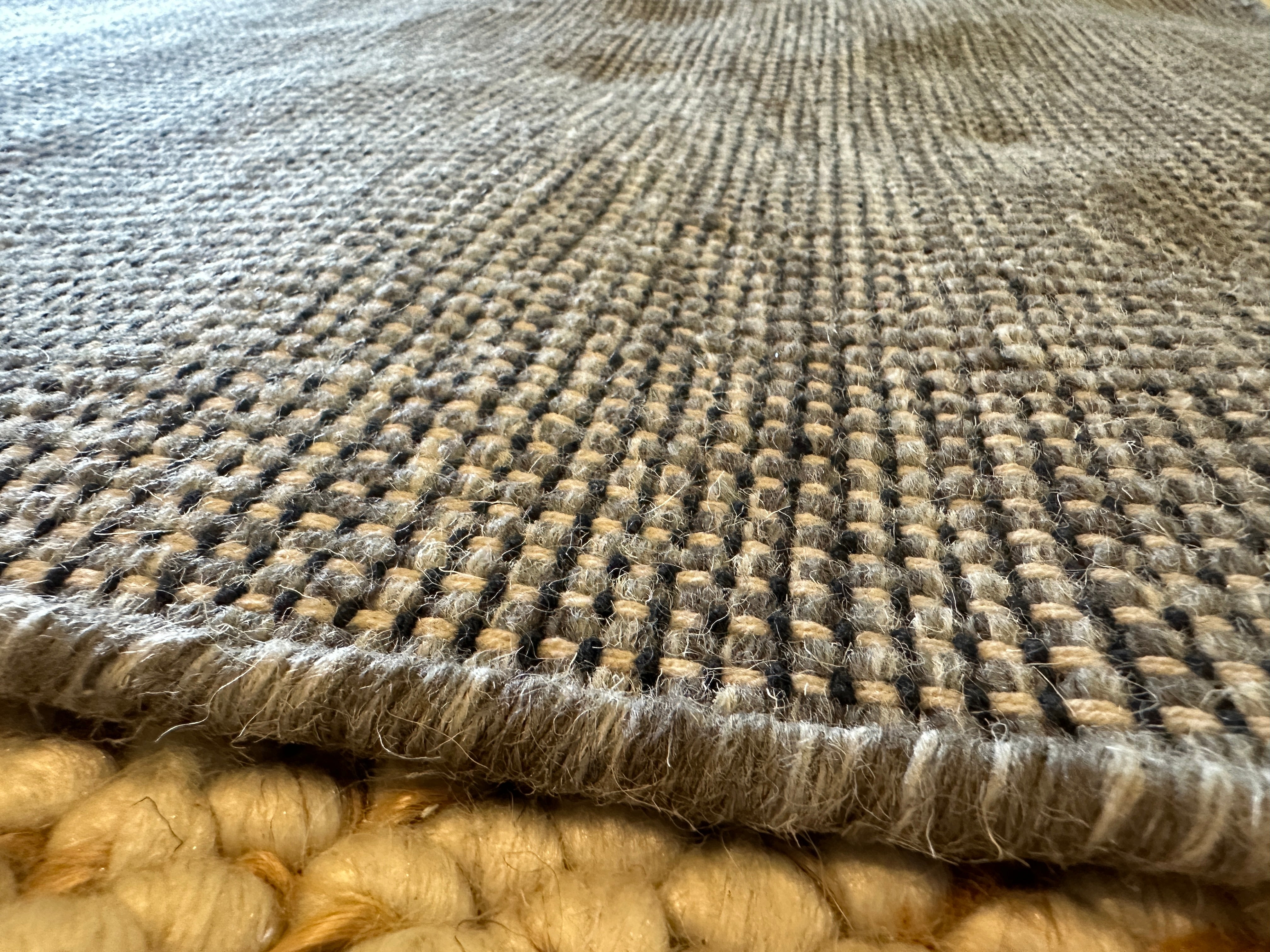 Dionysus 5.3x7.3 Handwoven Grey Textured Durrie