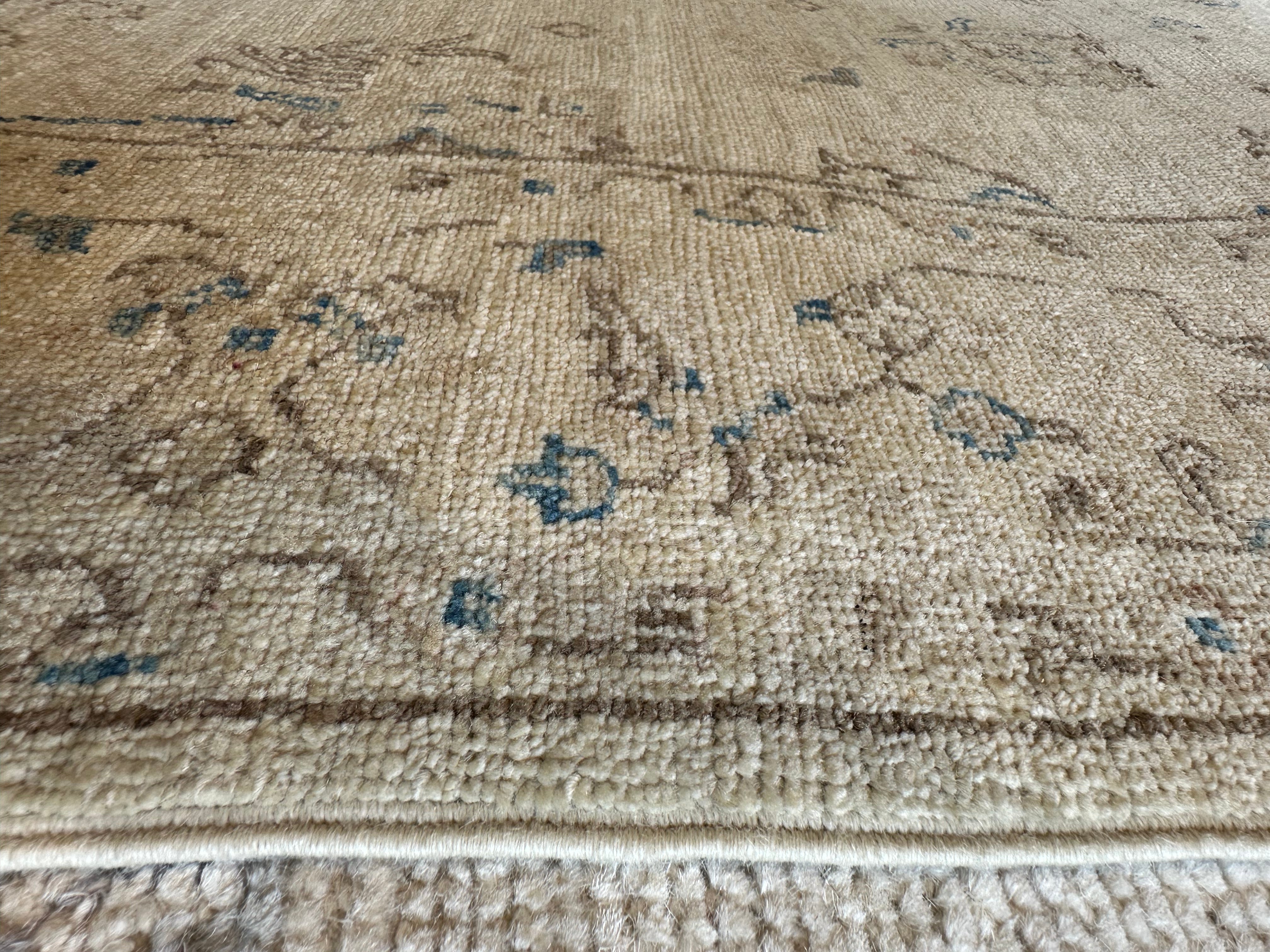 Heather Ray 3.10x5.9 Beige Hand-Knotted Farhan Rug