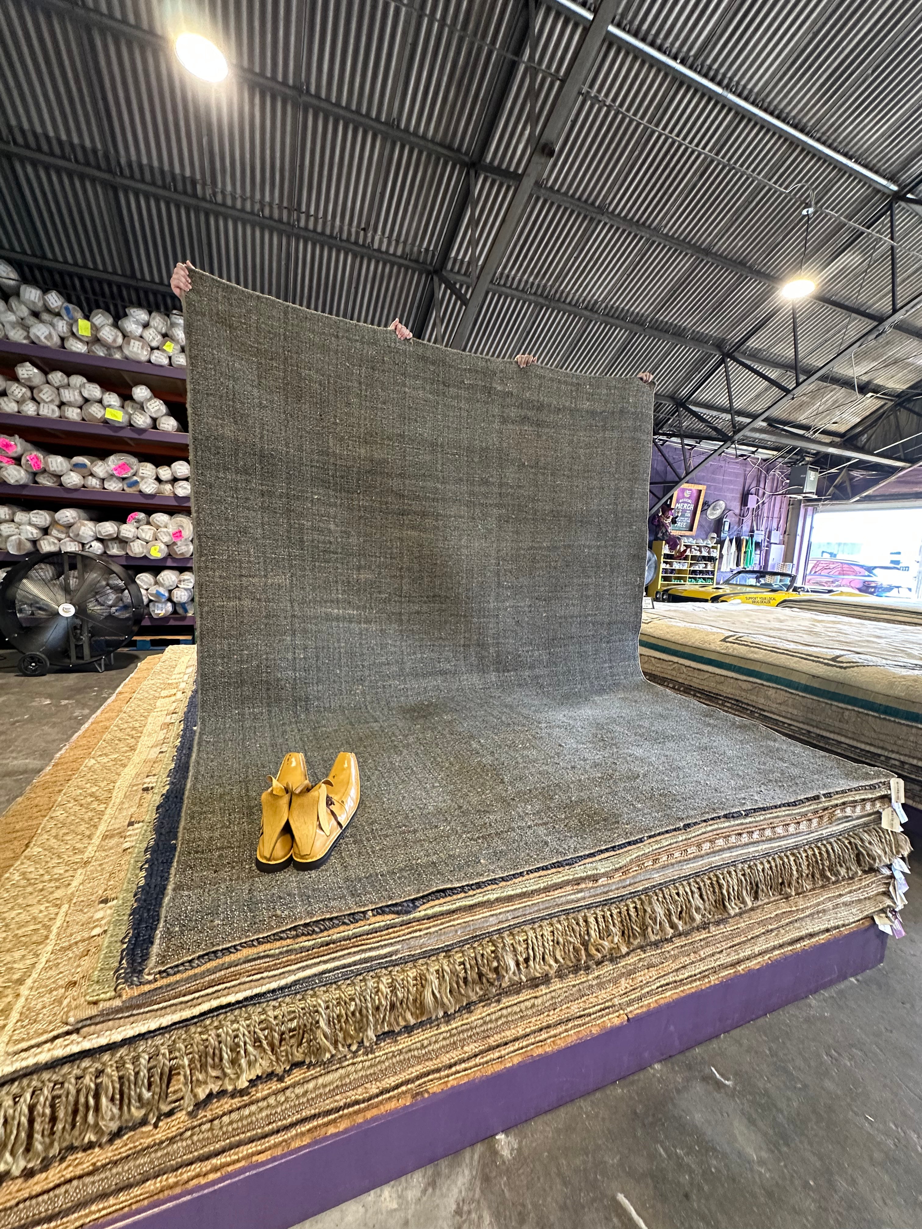 Double Paloma 8x10 Handwoven Pond Scum Jute Rug