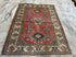 Isabelle Du 3.1x4.11 Red Hand-Knotted Kazak Rug