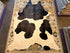 Black and White 7x8.9 Large Cowhide Rug