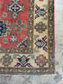 Isabelle Du 3.1x4.11 Red Hand-Knotted Kazak Rug