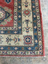 Mallory Hoff 6x8.7 Red Hand-Knotted Kazak Rug