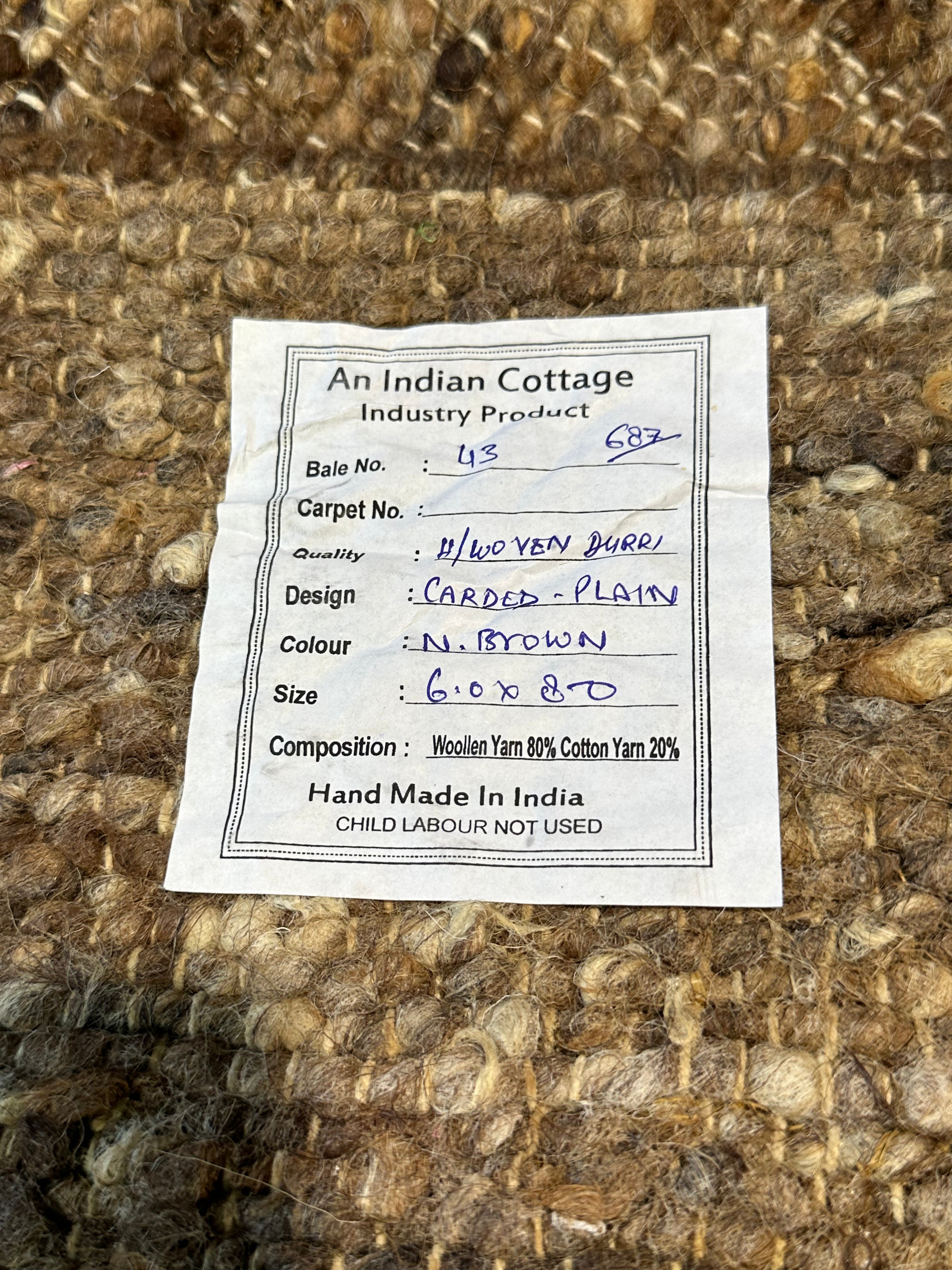 Host Jesse Palmer 6x8 Brown Handwoven Modern Rug