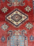 Michelle Fisichella 3.2x4.9 Red Hand-Knotted Kazak Rug