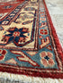 Michelle Fisichella 3.2x4.9 Red Hand-Knotted Kazak Rug