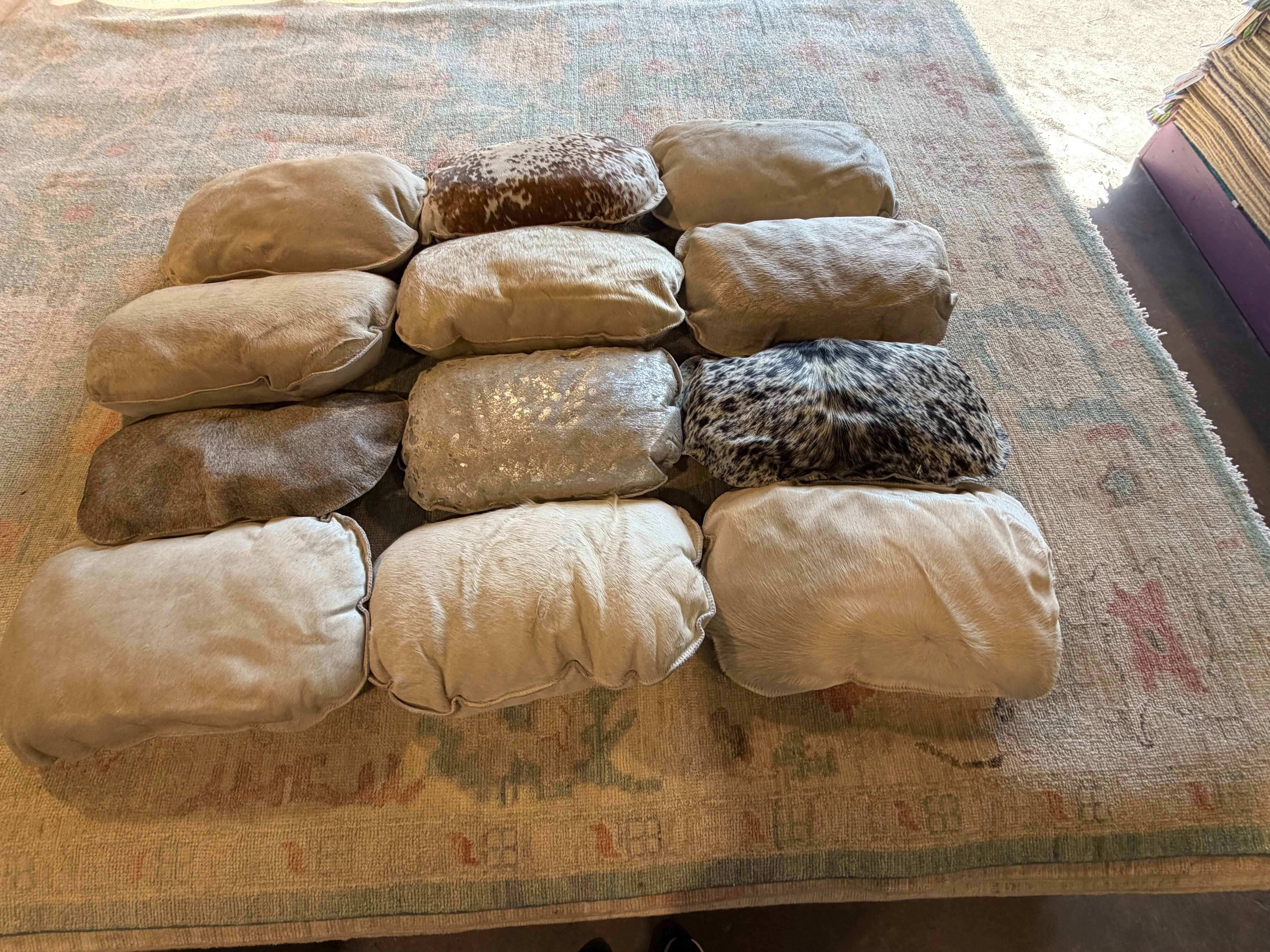 Various Color Cowhide 13x22 Pillow