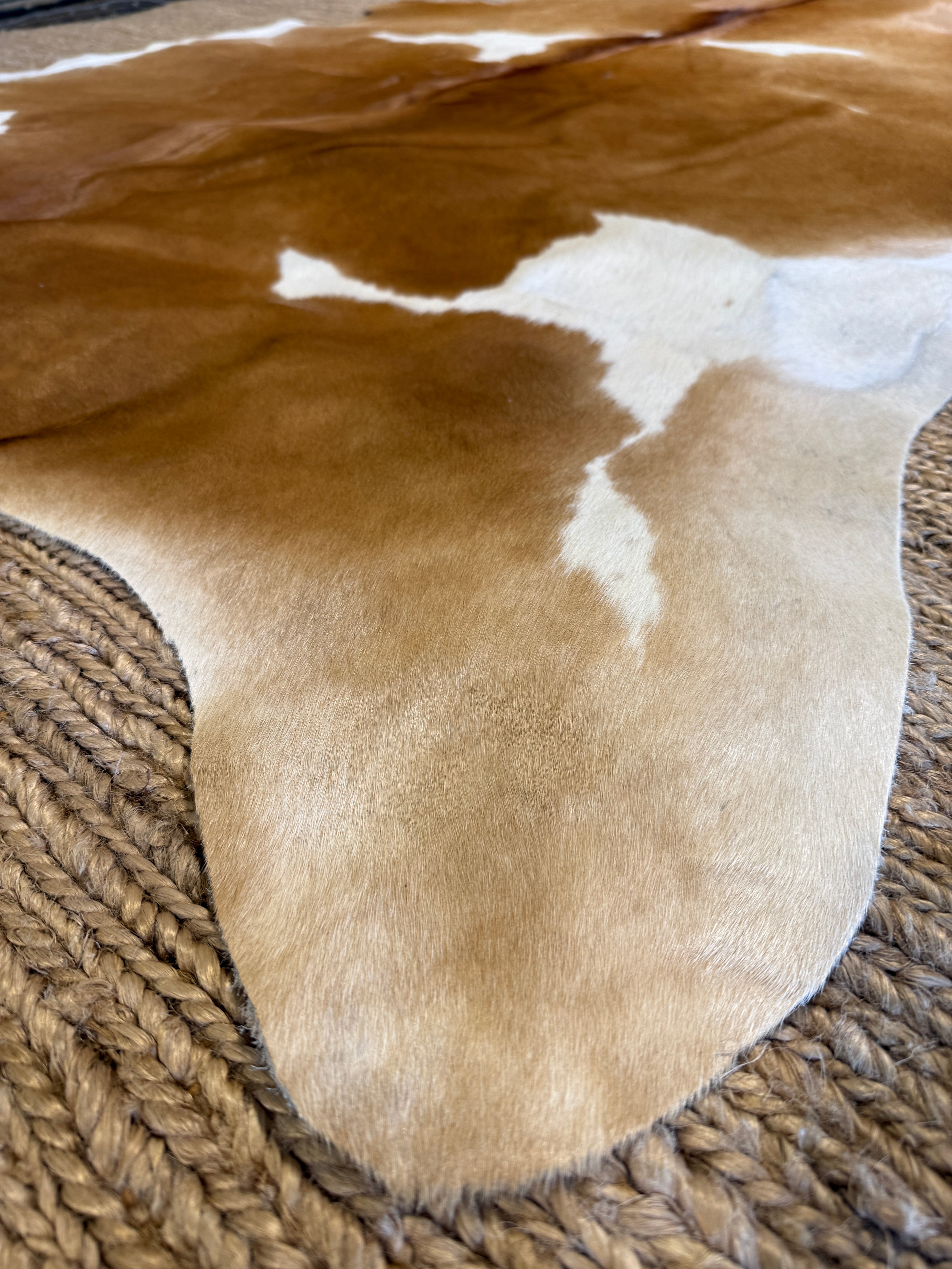 Medium Brown White SP 5.2x6.2 Cowhide Rug