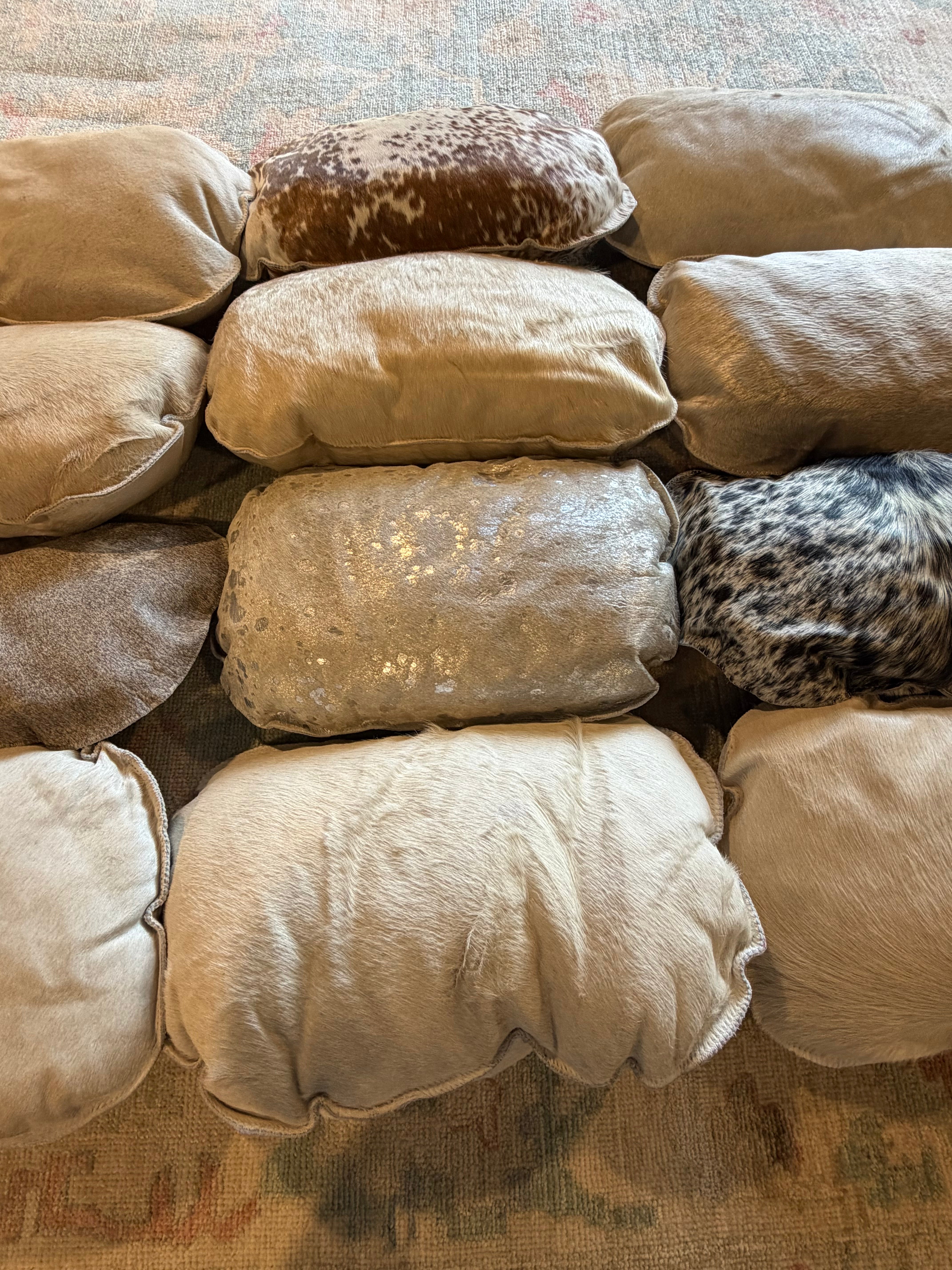 Various Color Cowhide 13x22 Pillow