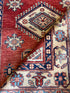 Michelle Fisichella 3.2x4.9 Red Hand-Knotted Kazak Rug