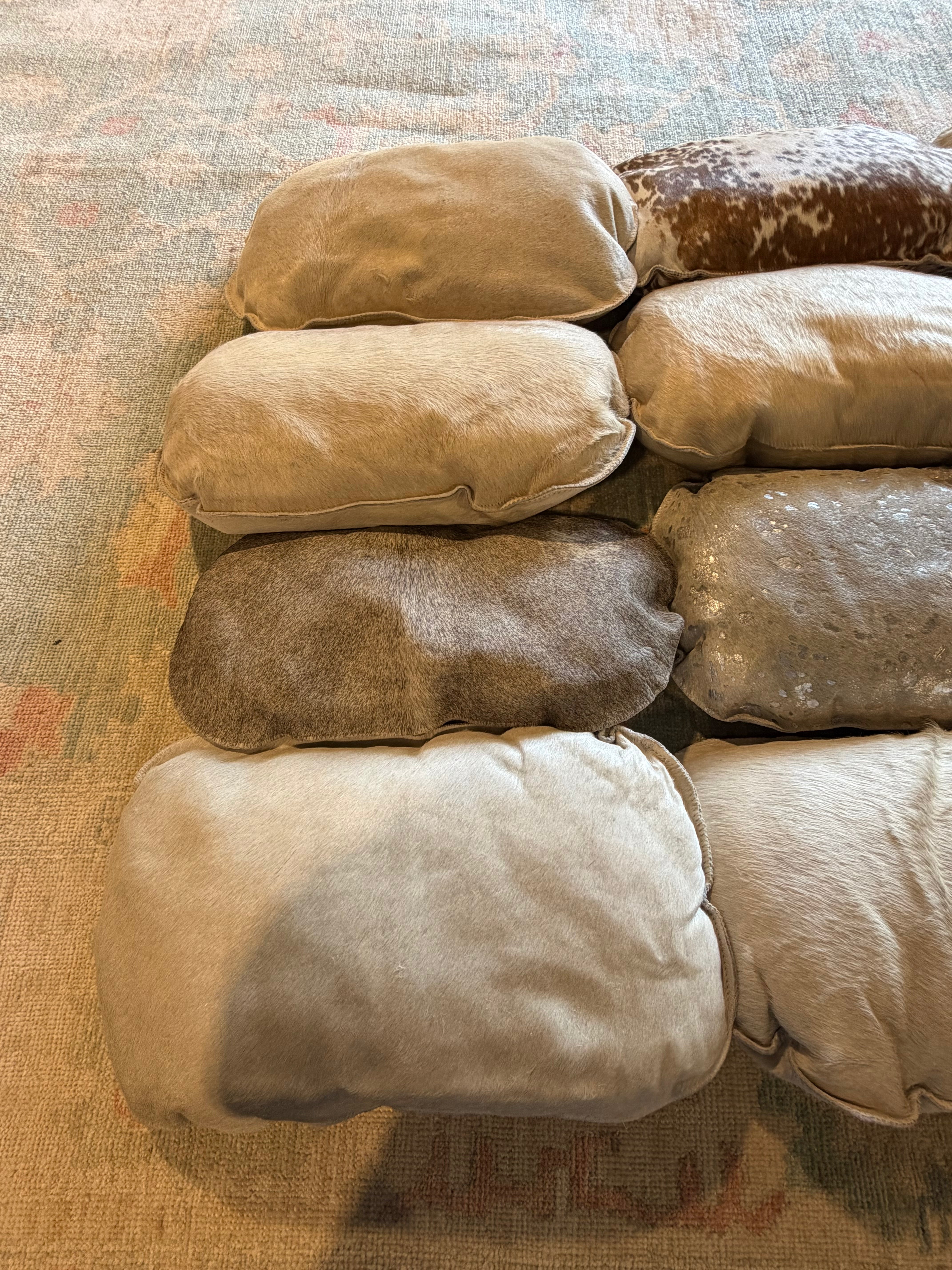 Various Color Cowhide 13x22 Pillow