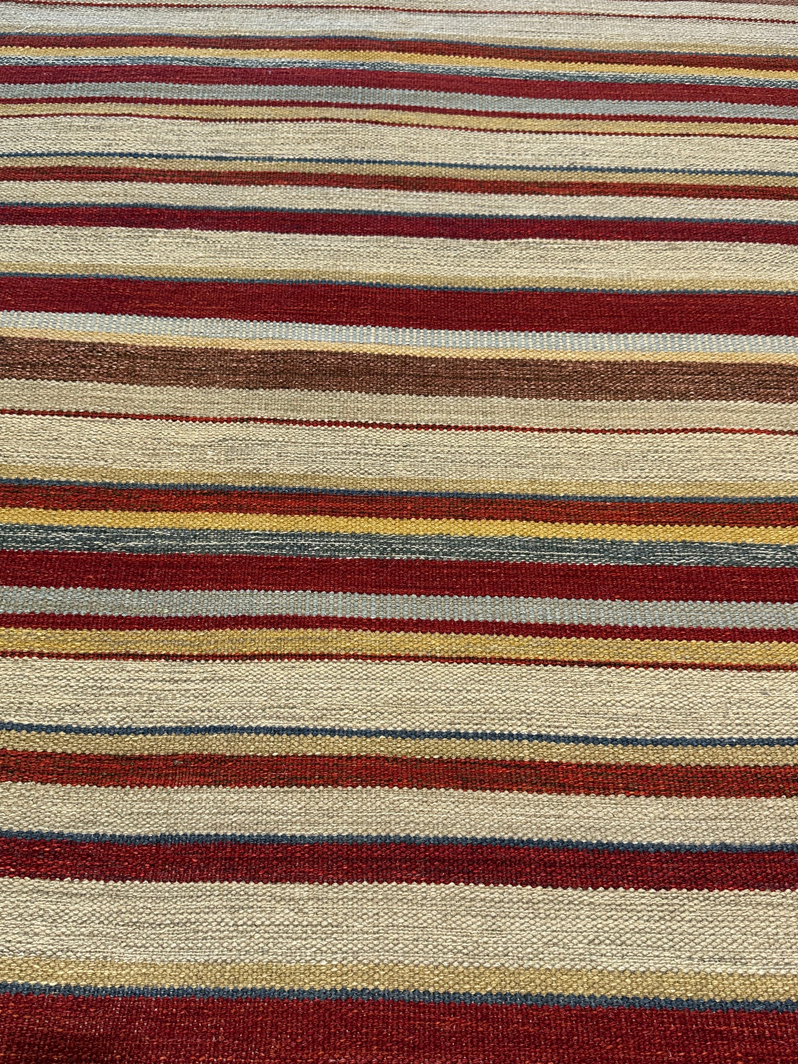 Brandan Hall 7x7.9 Grey Handwoven Modern Rug