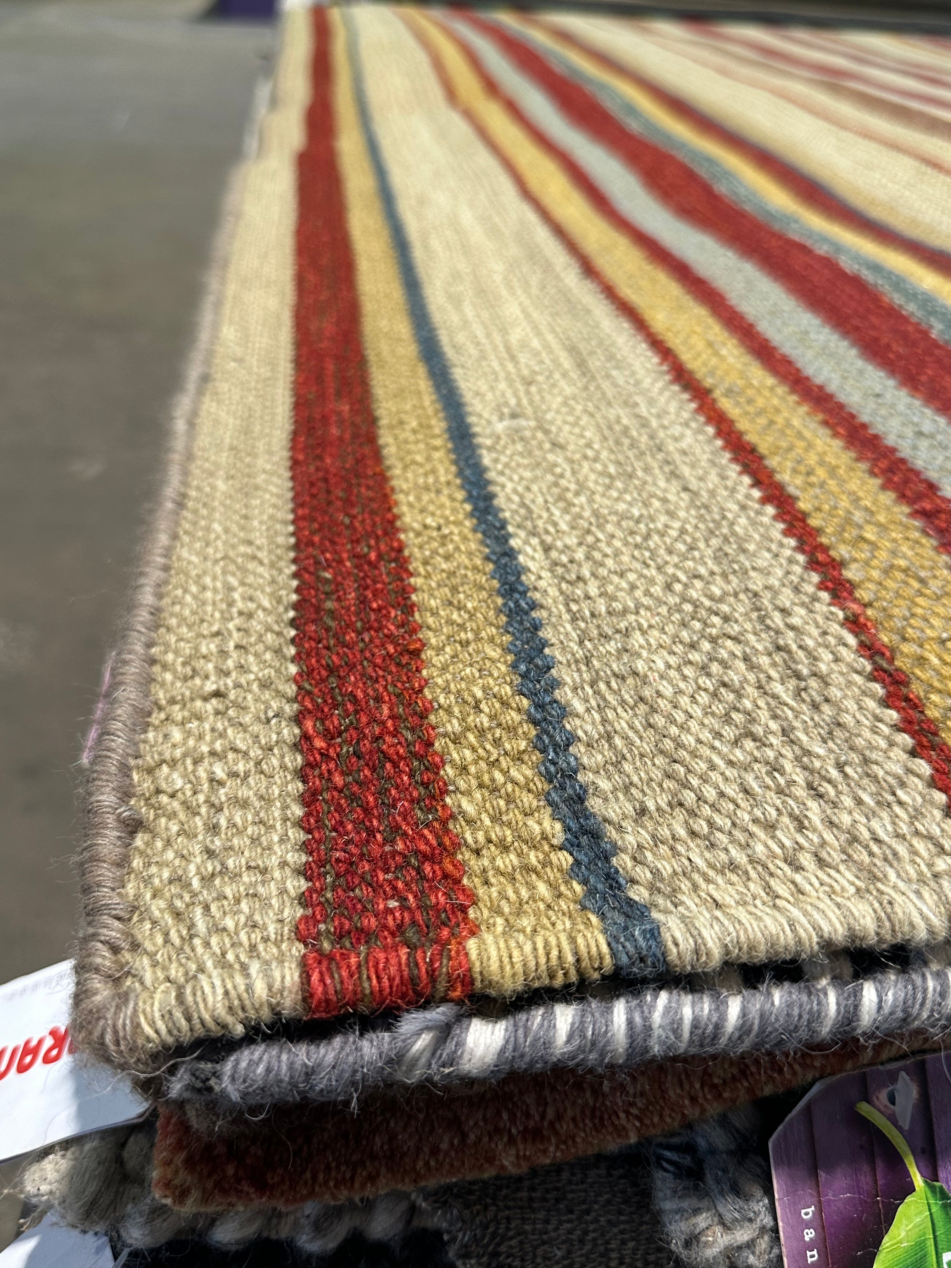 Brandan Hall 7x7.9 Grey Handwoven Modern Rug