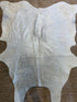 White 5.3x6.9 Cowhide Rug