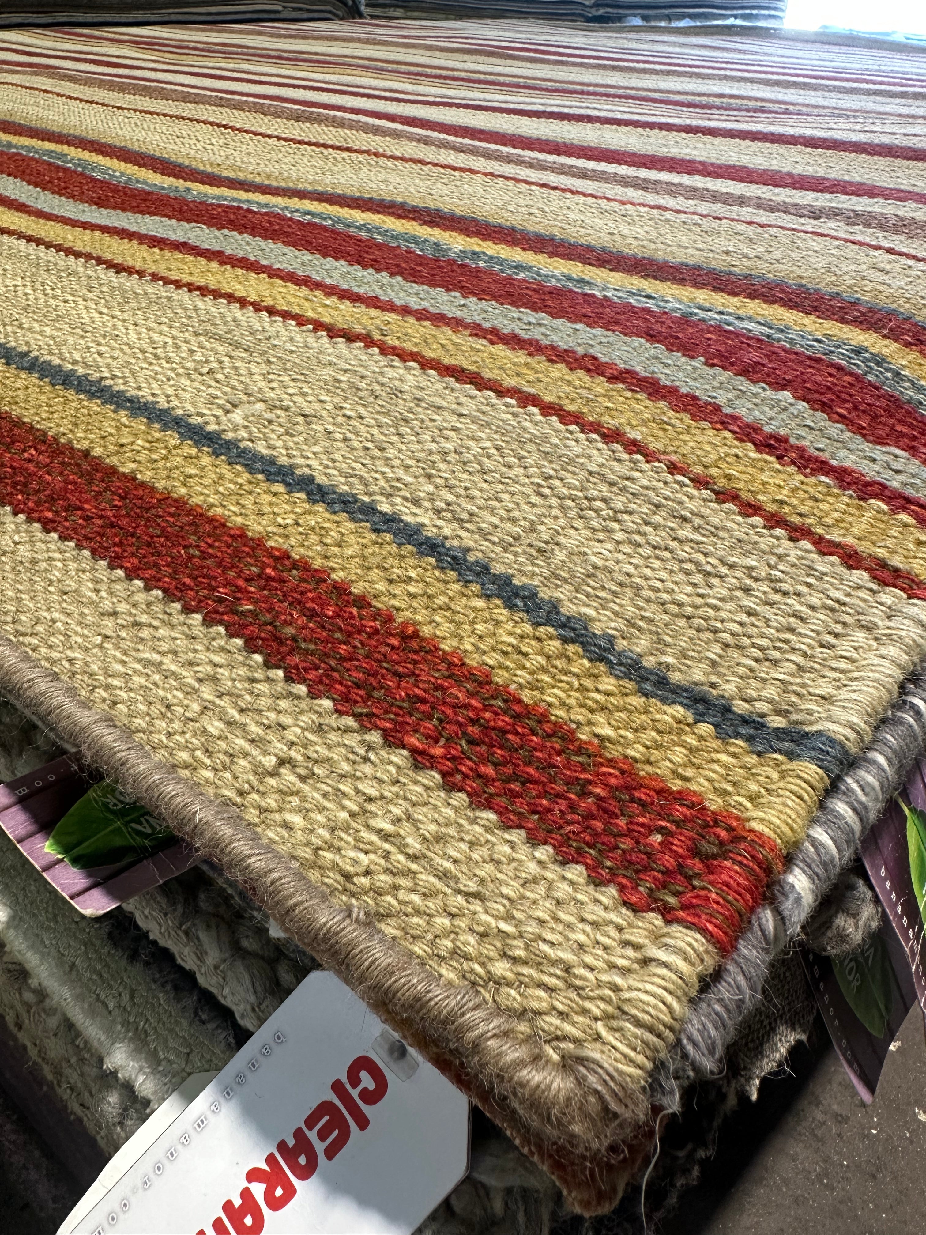 Brandan Hall 7x7.9 Grey Handwoven Modern Rug