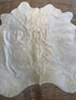 White 5.6x6 Cowhide Rug