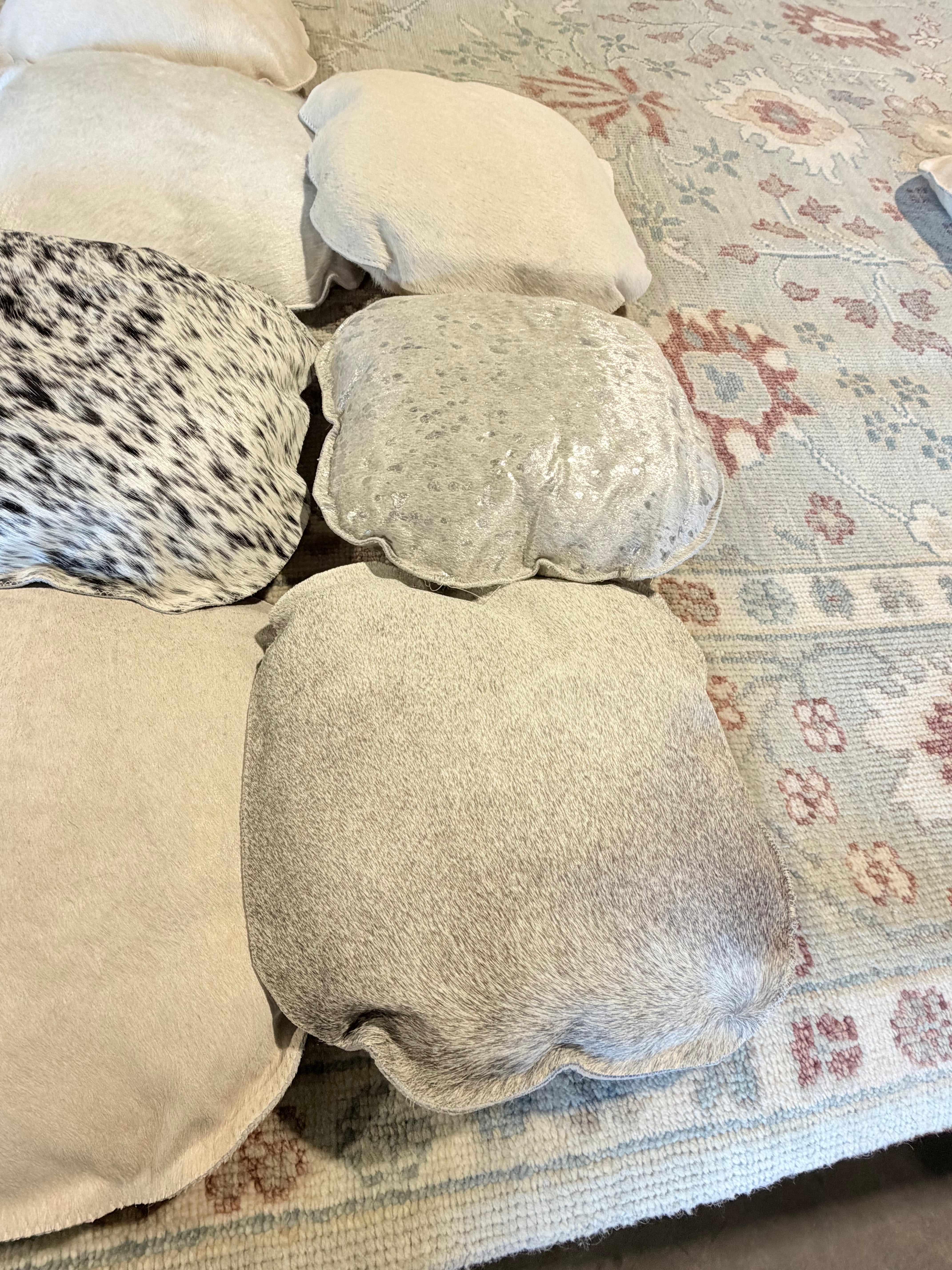 Various Colors Cowhide 16x16 Pillow