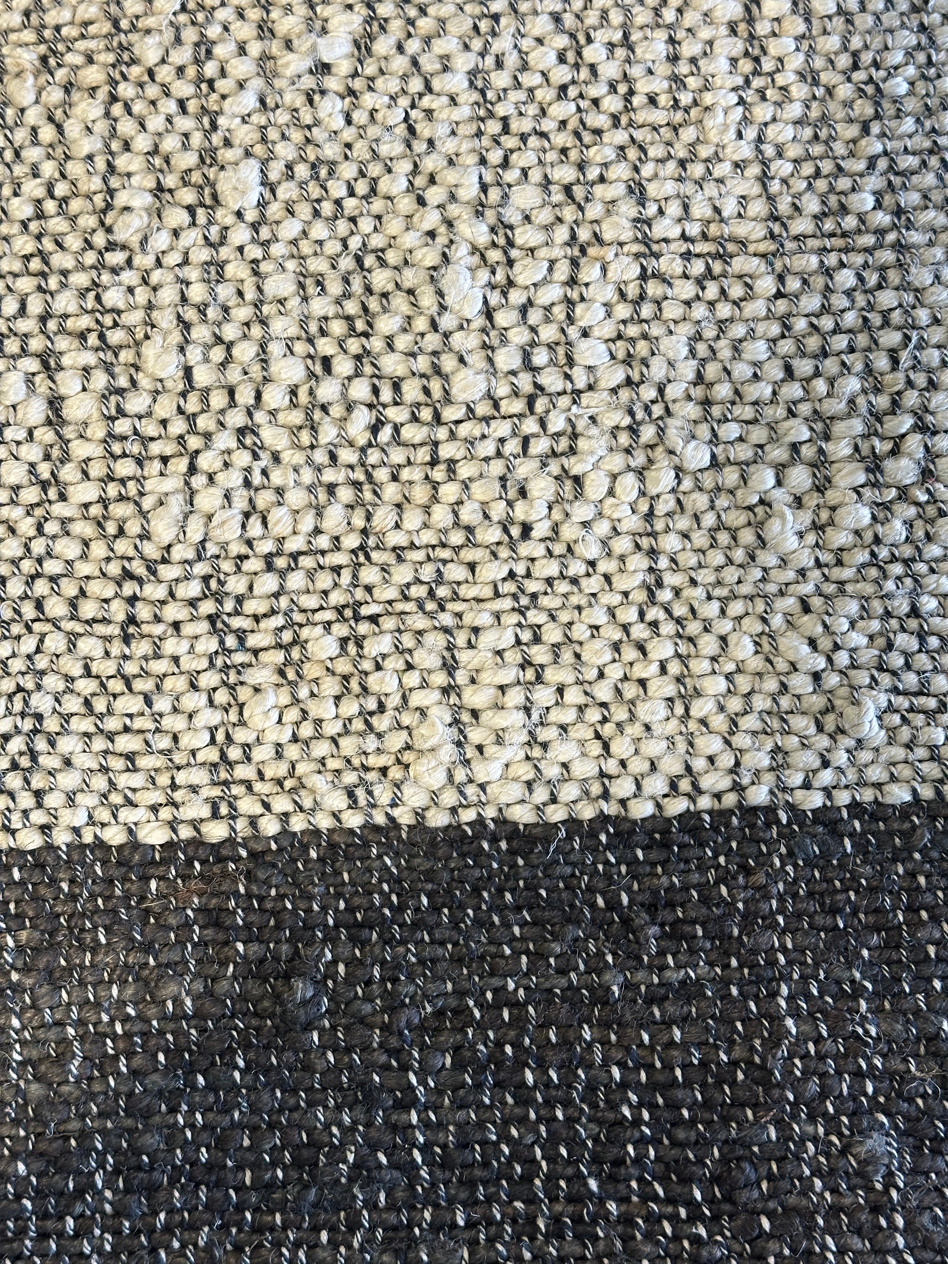 Helsinki 8x10 Handwoven White and Grey Geometrical Jute Rug