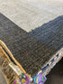 Helsinki 8x10 Handwoven White and Grey Geometrical Jute Rug