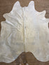 Ivory White 5.6x6 Cowhide Rug
