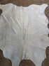 Ivory White 6.5x7.2 Cowhide Rug