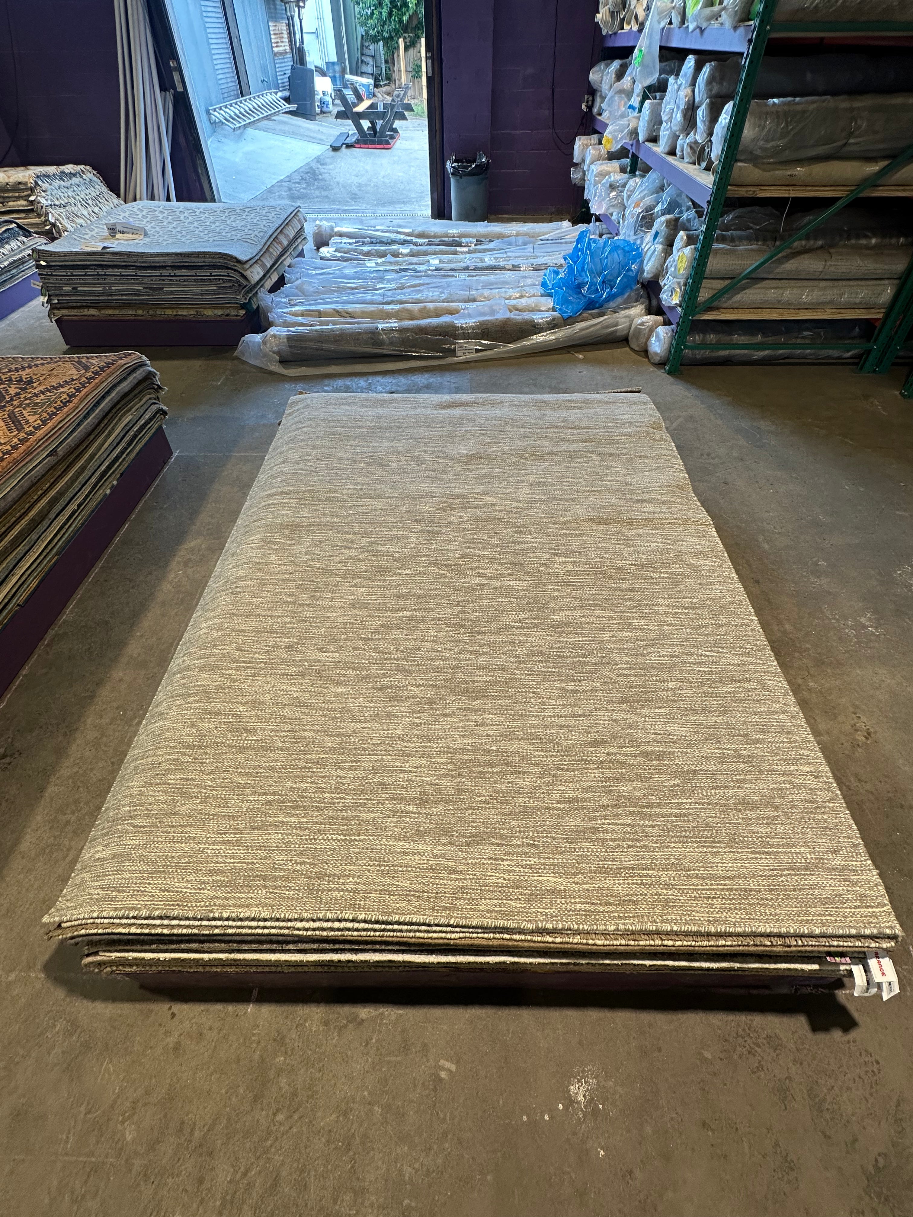 Colin Farrill 6.9x9.6 Grey Handwoven Modern Rug