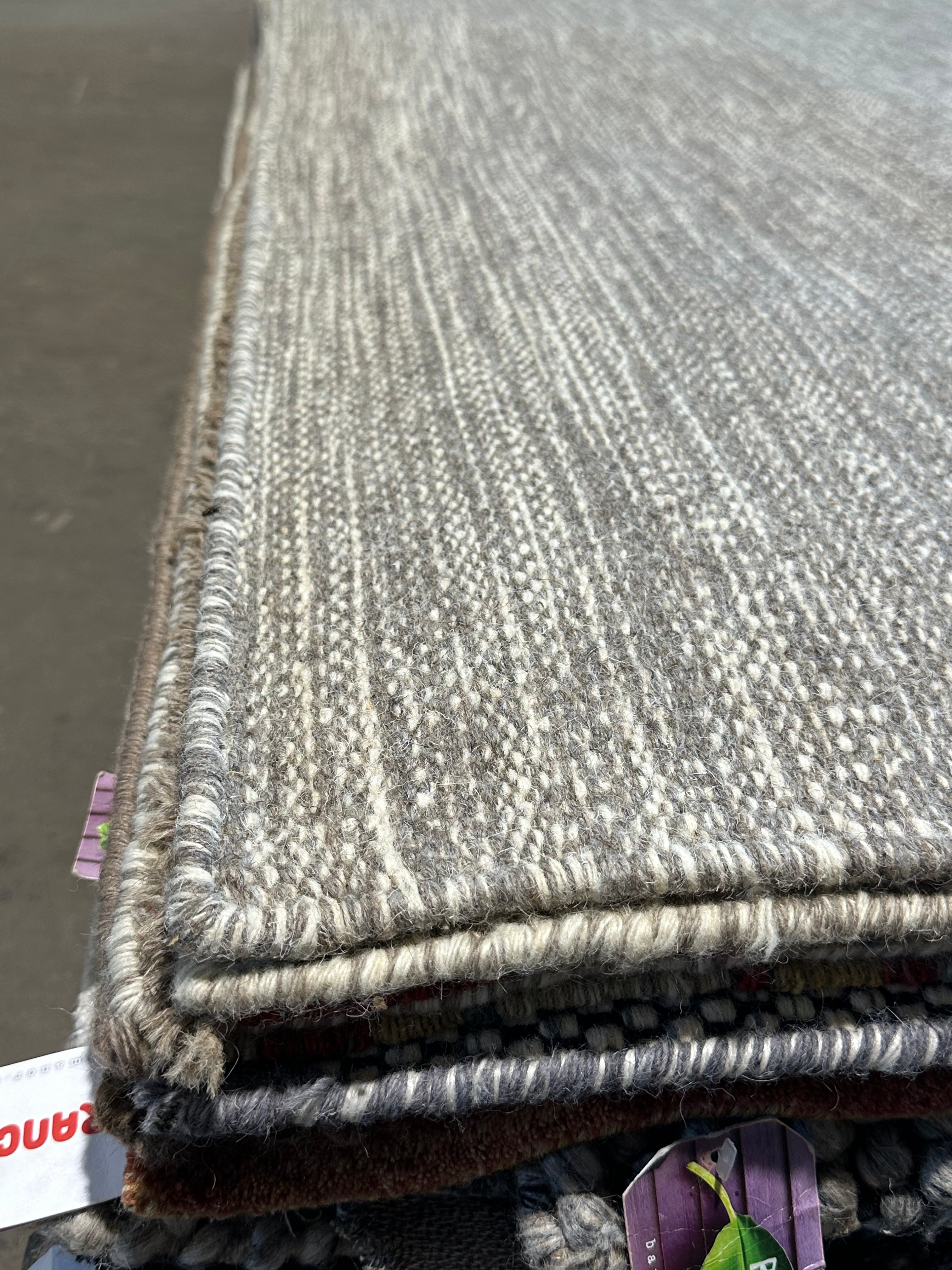 Colin Farrill 6.9x9.6 Grey Handwoven Modern Rug
