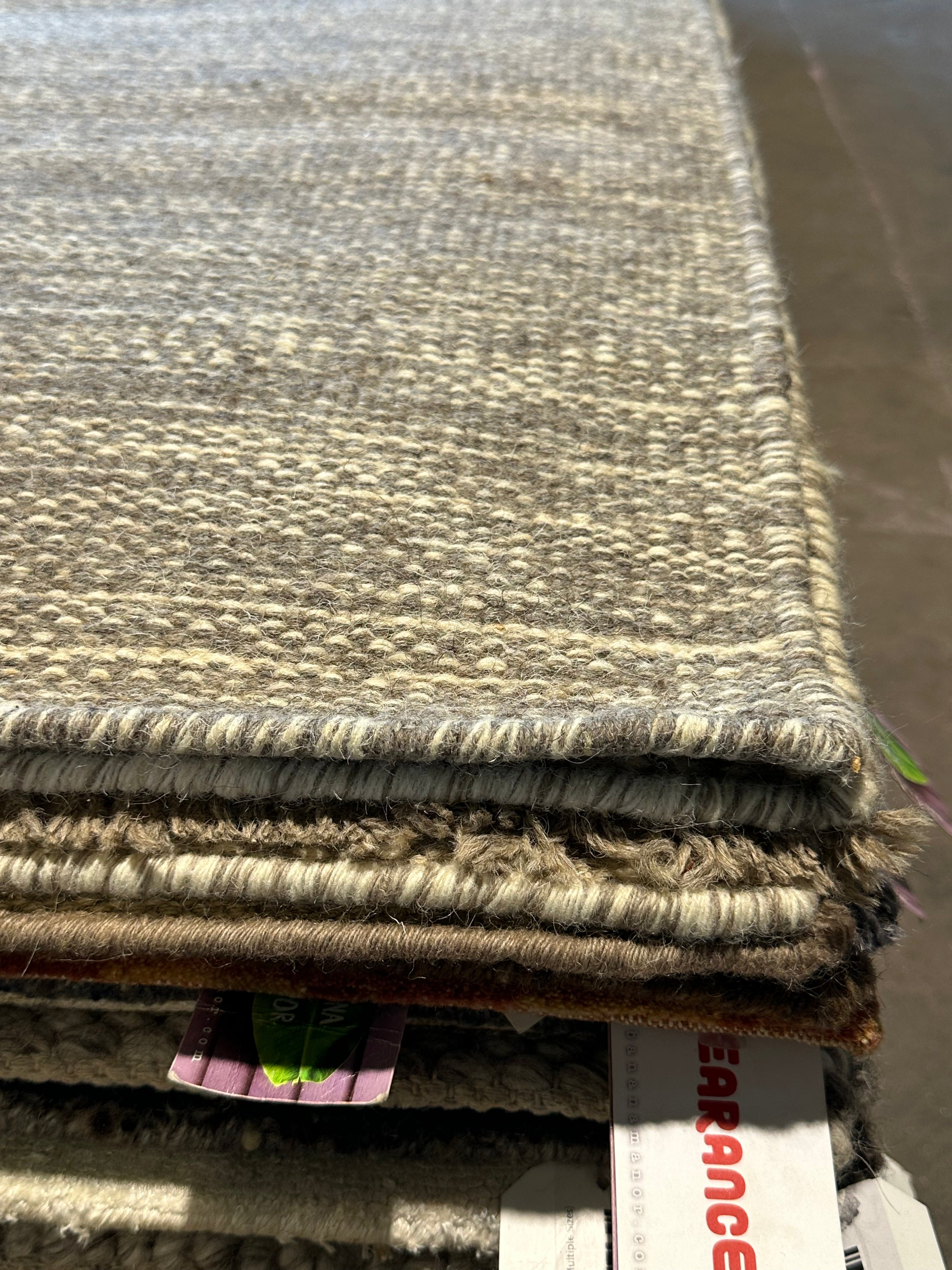 Colin Farrill 6.9x9.6 Grey Handwoven Modern Rug